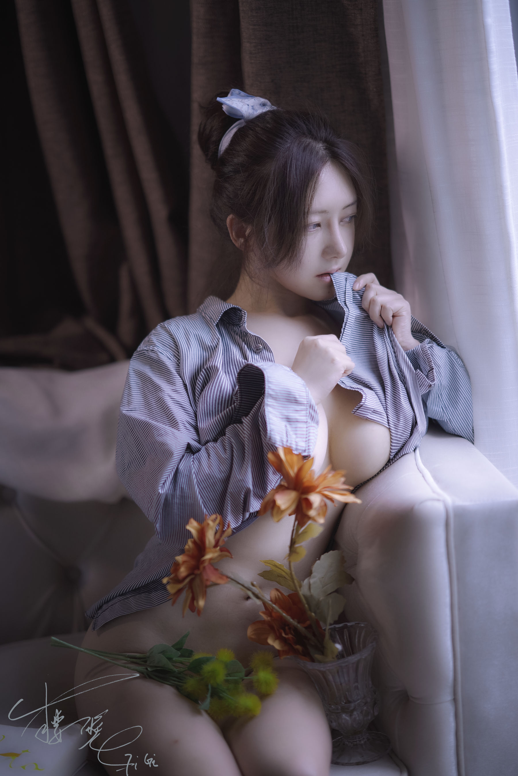 网络红人樱晚gigi – 你的衬衫 微密圈-第5张
