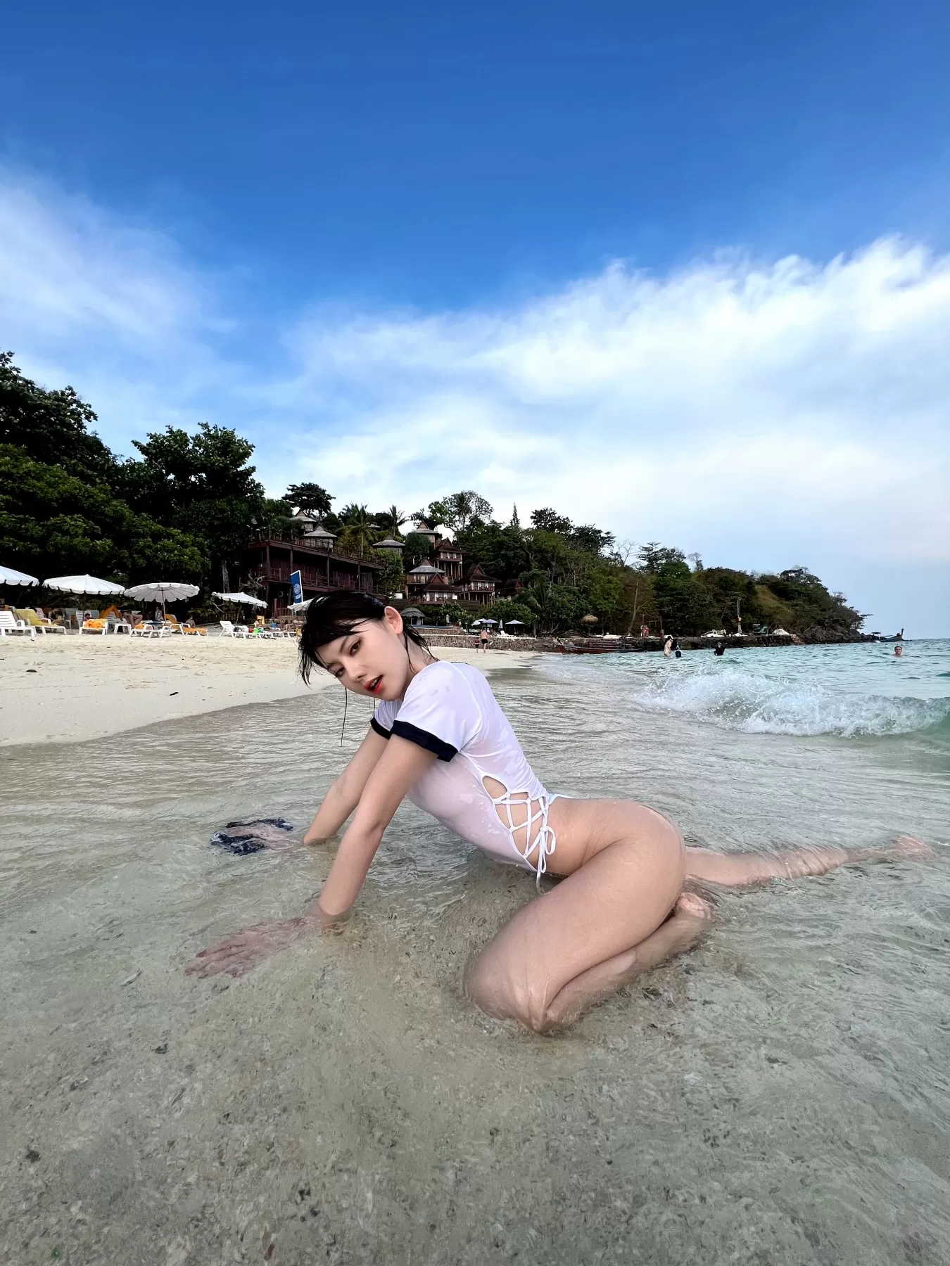 就是阿朱啊 – 海岛透视比基尼 微密圈-第8张