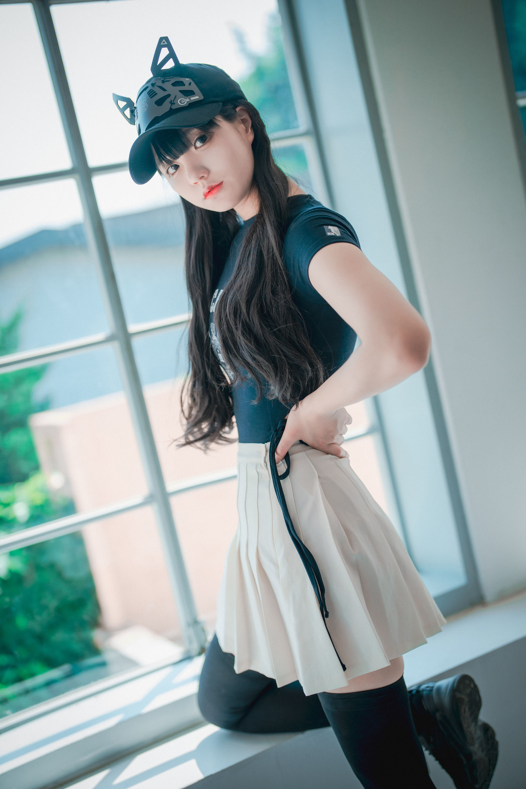 M940-[DJAWA]  Jeong Jenny - Classic Athletic Girl in Navy Blue - 94零社区 DJAWA-第4张