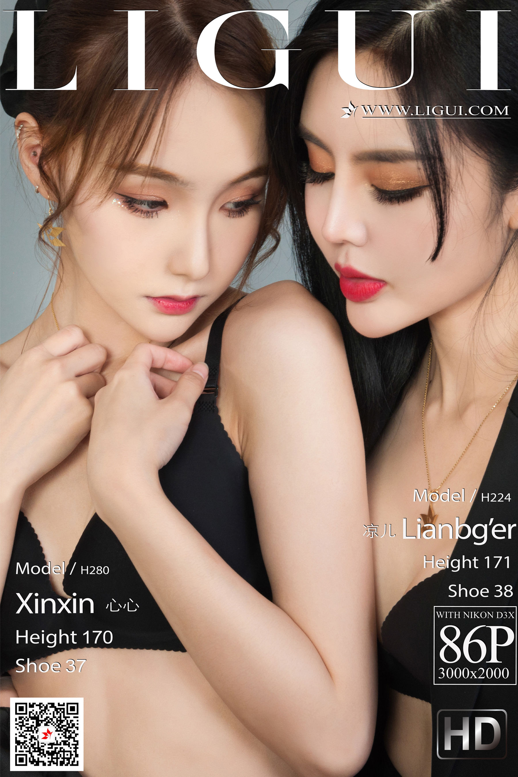 M940-[丽柜Ligui] 网络丽人 Model 凉儿&amp;amp;心心 - 94零社区 LiGui丽柜-第1张