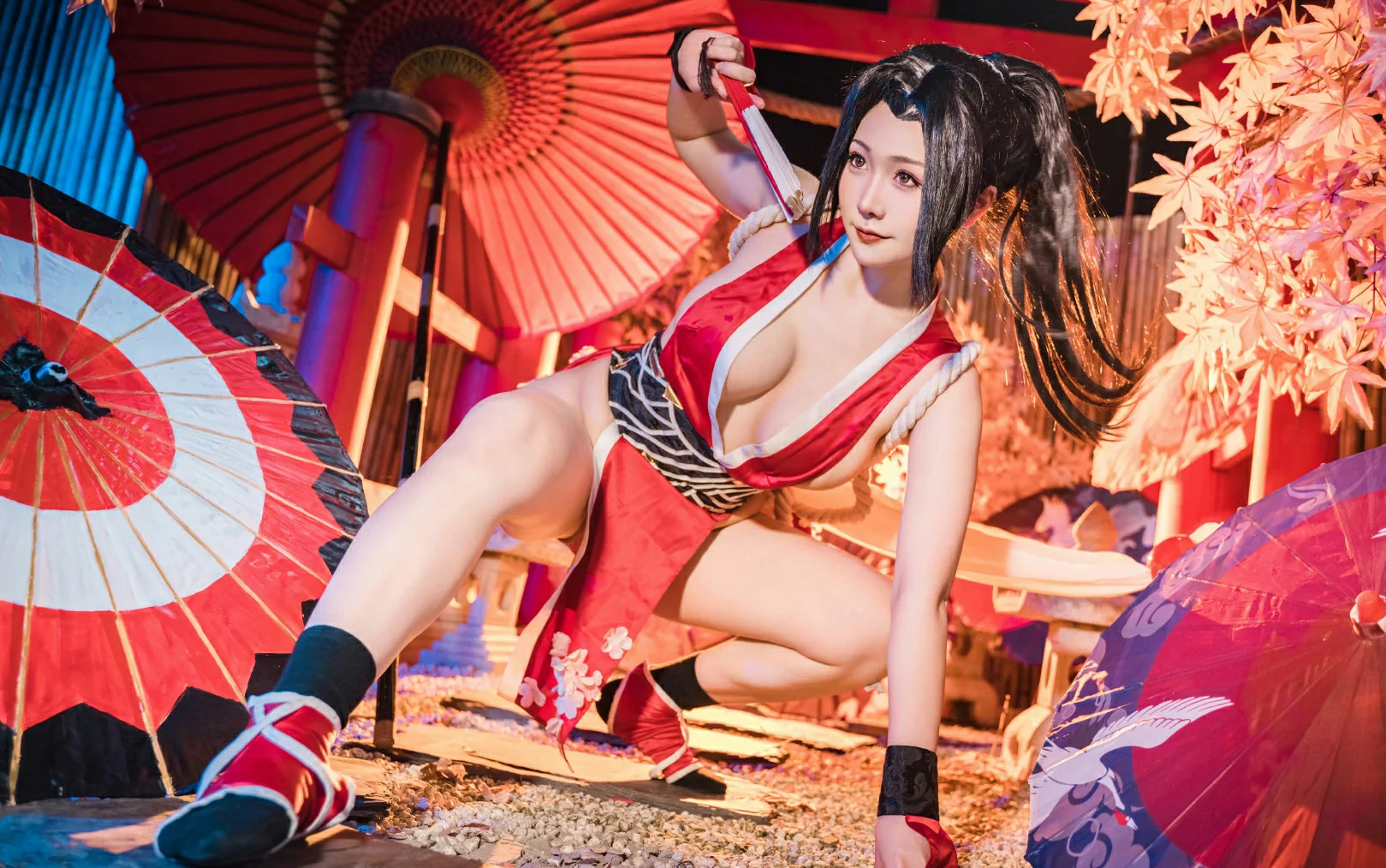 三刀刀miido – 不知火舞 女忍者 Cosplay-第2张