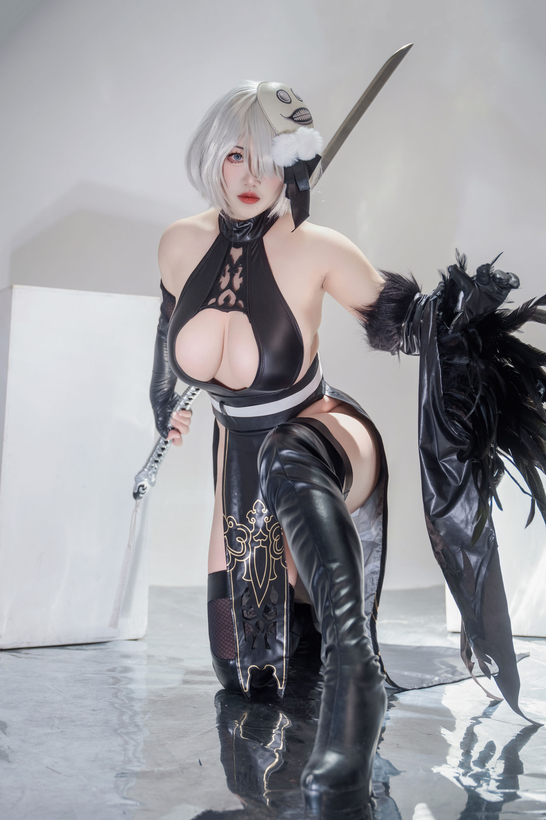 羊之甘露 – 2B同人旗袍X羊の机密 Cosplay-第3张