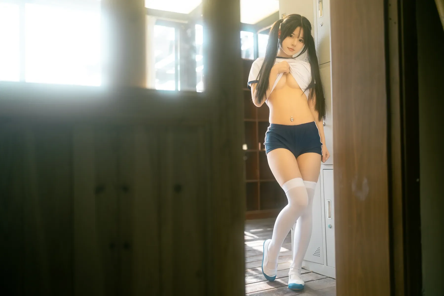 rua阮阮 – 春の更衣室-体操服 Cosplay-第3张