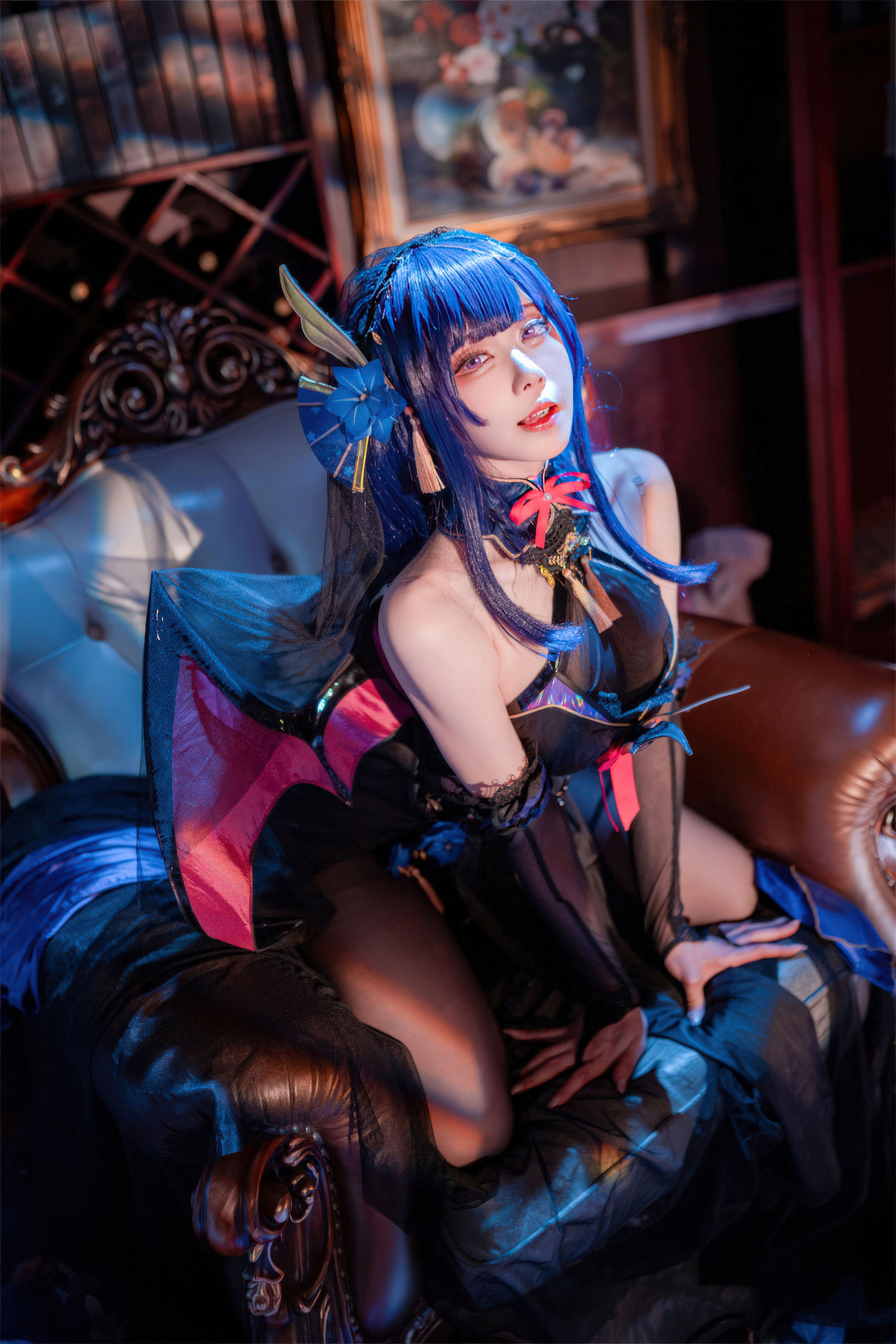安食Ajiki – 原神 雷电将军魅魔 Cosplay-第1张