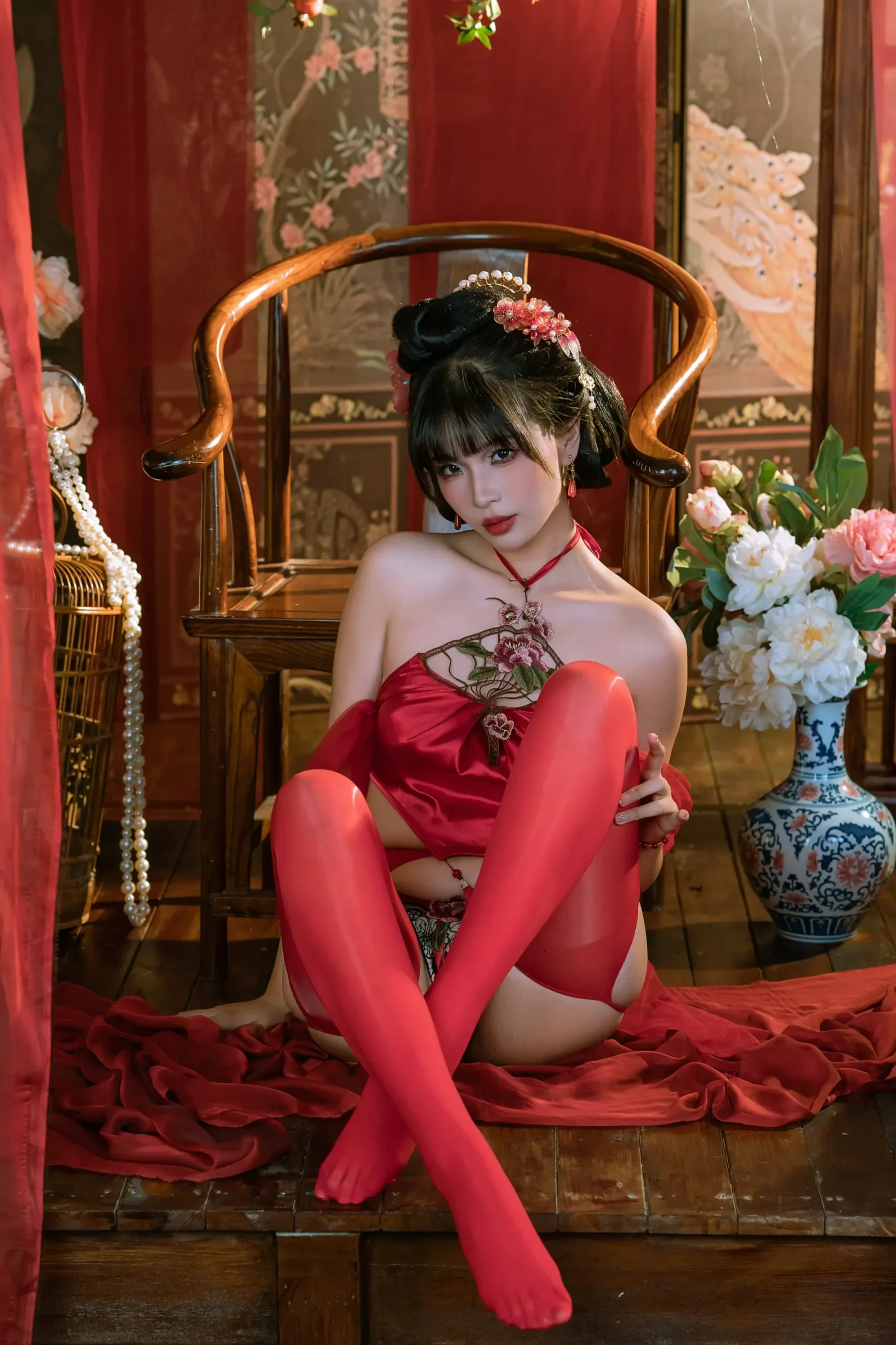 云溪溪轩萧学姐 – 情趣肚兜 Cosplay-第4张
