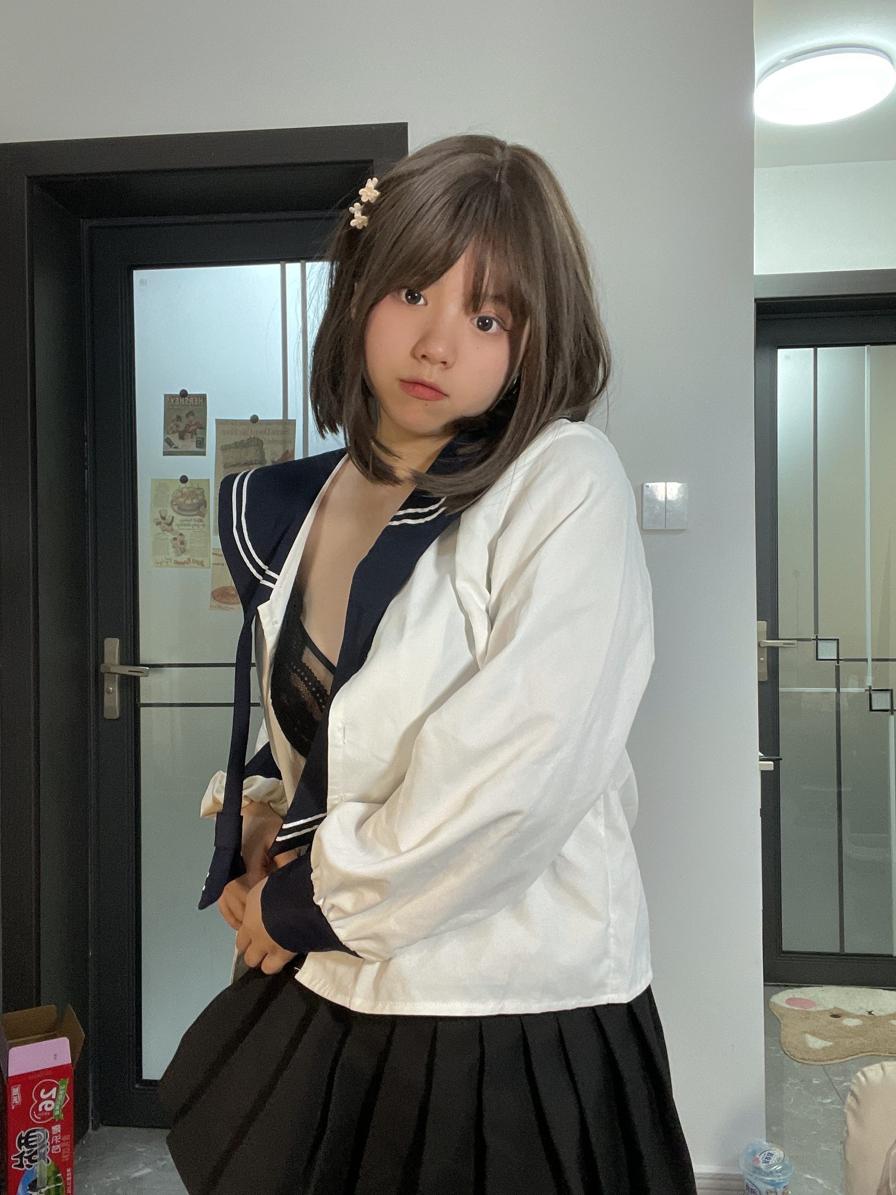 葱油饼 – JK女高 Cosplay-第3张