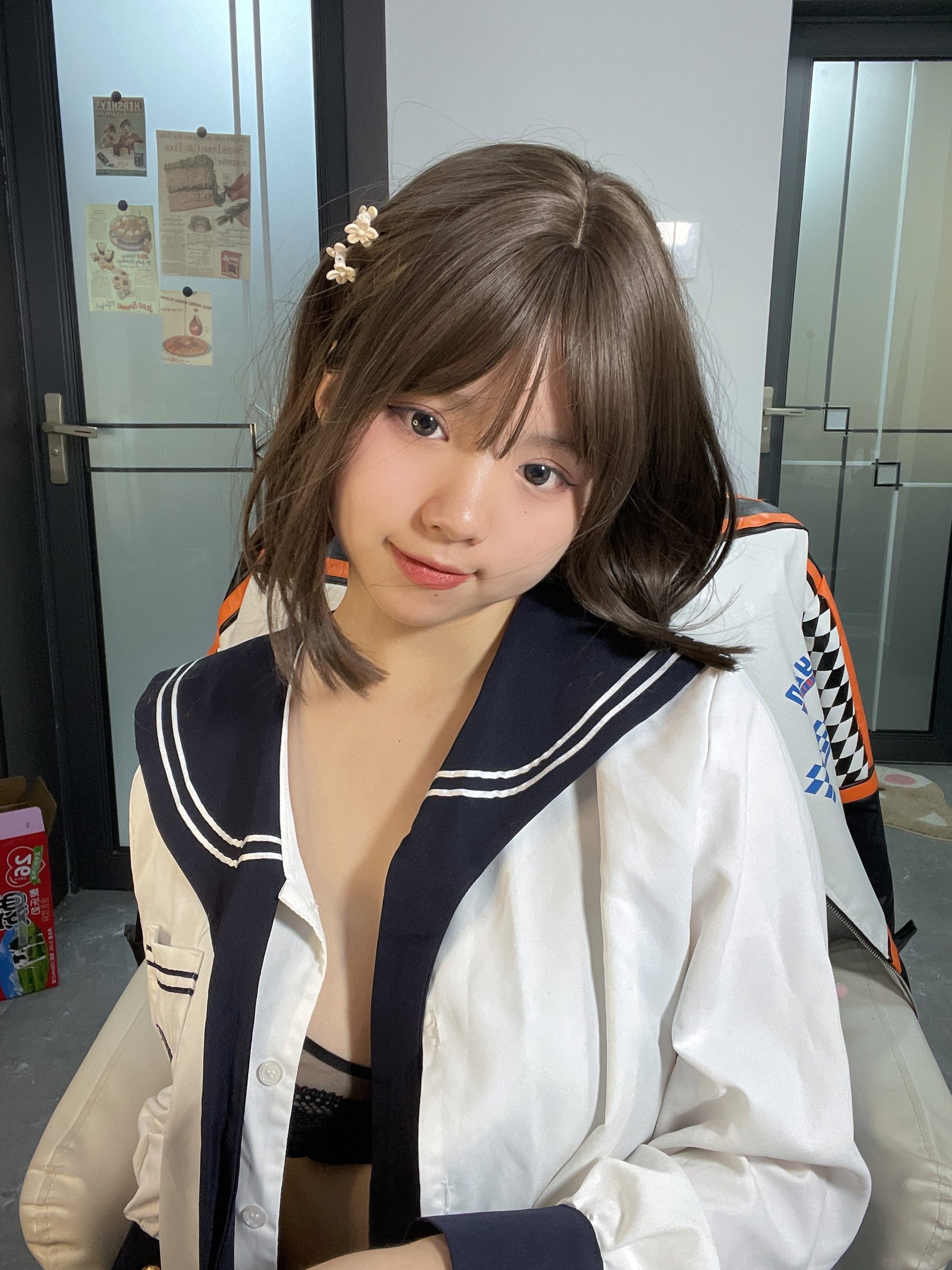 葱油饼 – JK女高 Cosplay-第5张
