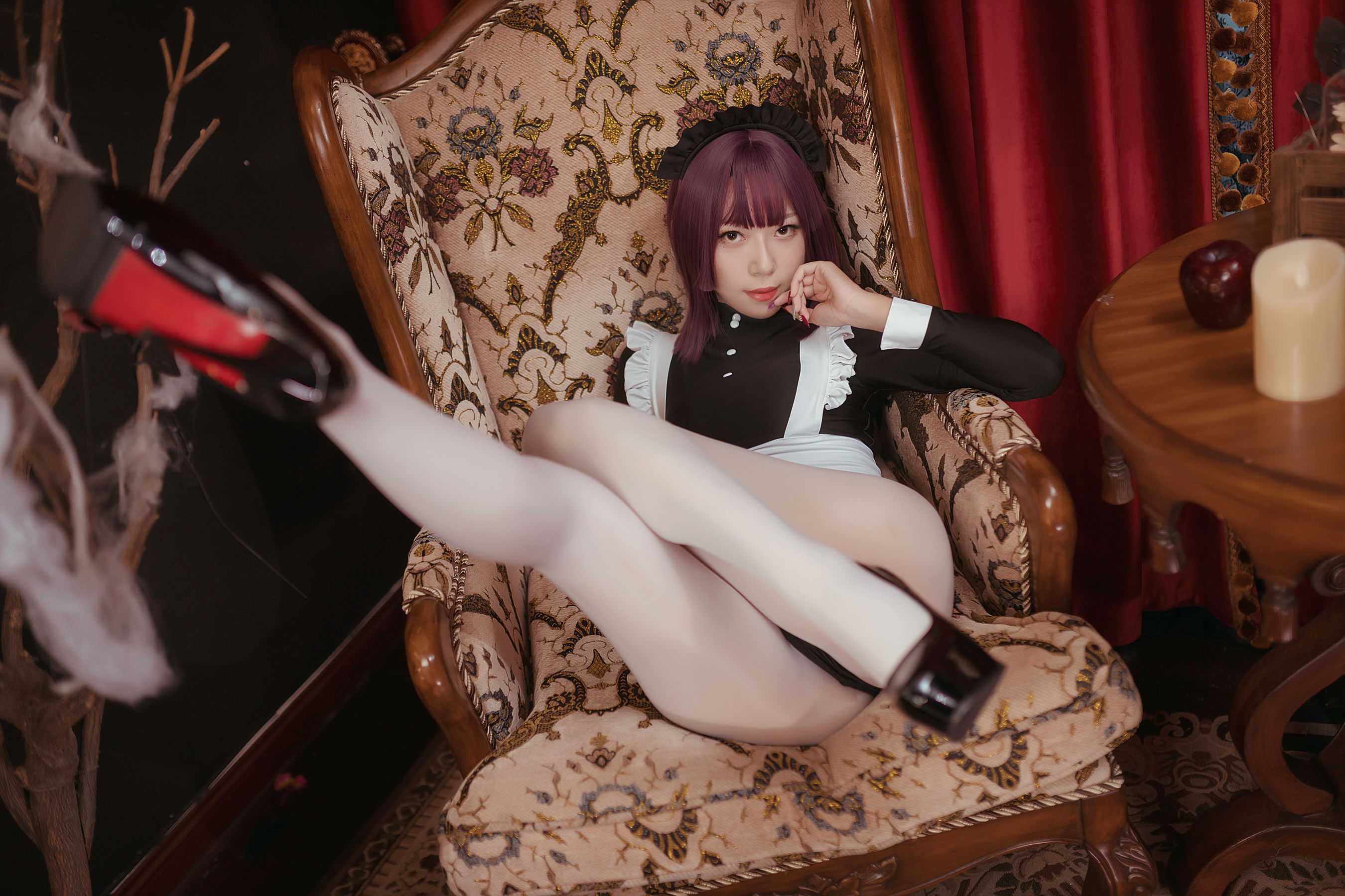 动漫博主Money冷冷 – 高叉女仆 Cosplay-第6张