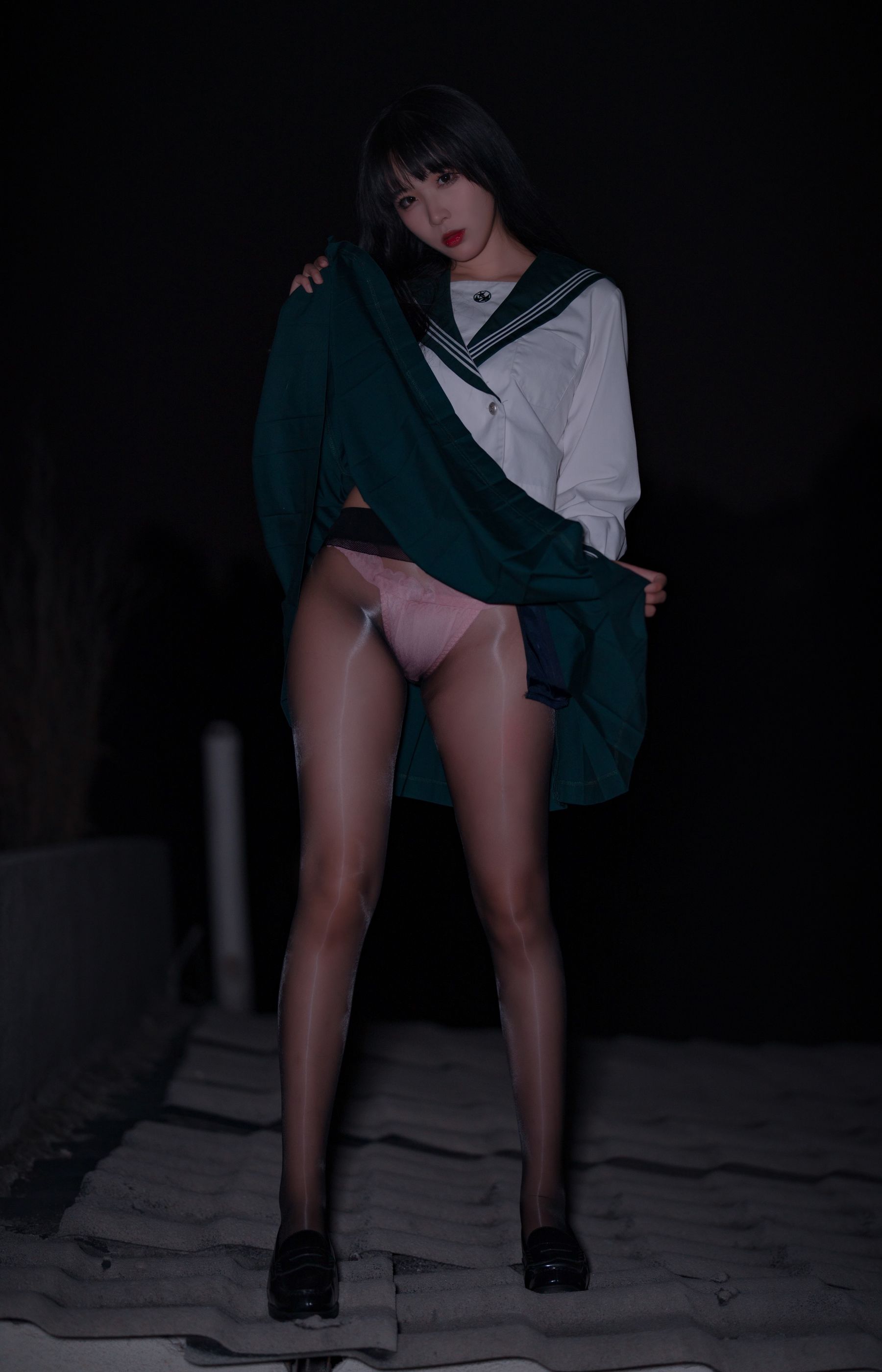 轩萧学姐 – 屋顶JK Cosplay-第4张