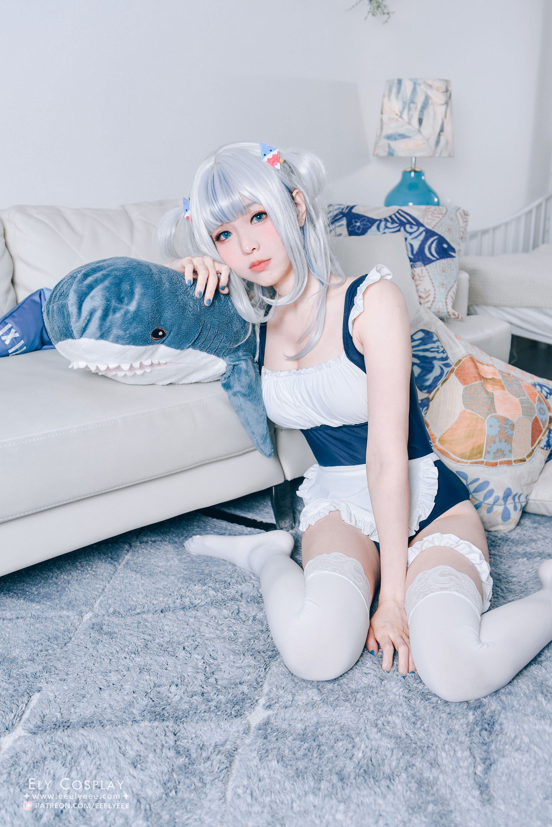 Ely_eee(ElyEE子) – Gura Swimsuit Cosplay-第3张