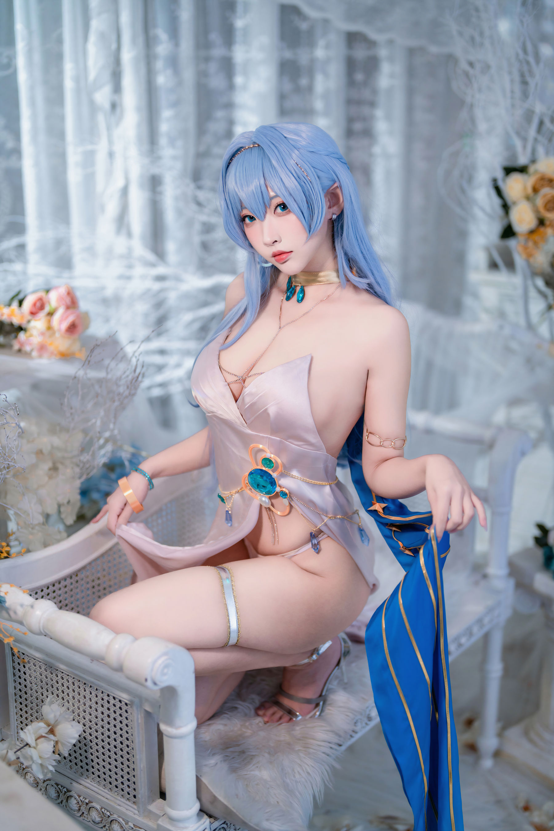 宫本桜 – Nikke胜利女神 海伦娜礼服 Cosplay-第19张