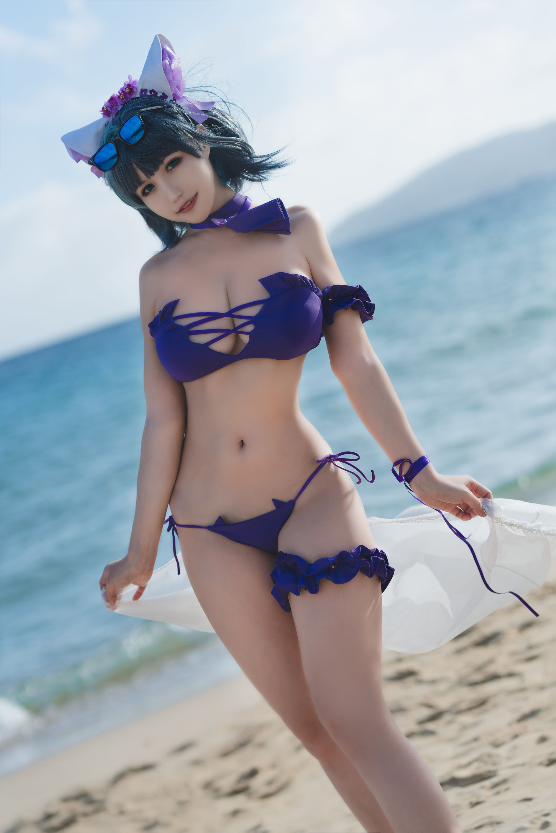 动漫博主小仓千代w – 柴郡泳装 Cosplay-第3张