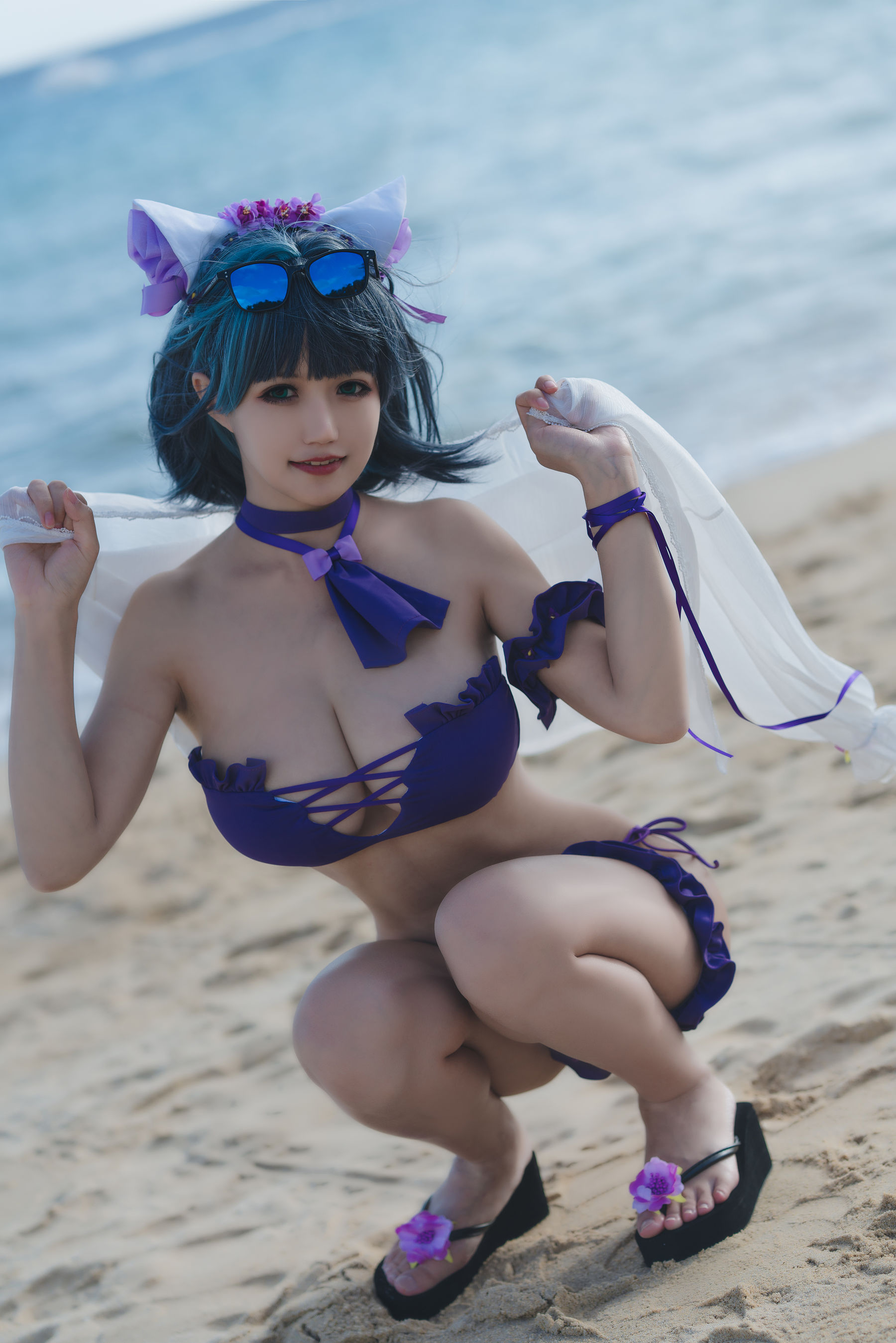 动漫博主小仓千代w – 柴郡泳装 Cosplay-第7张