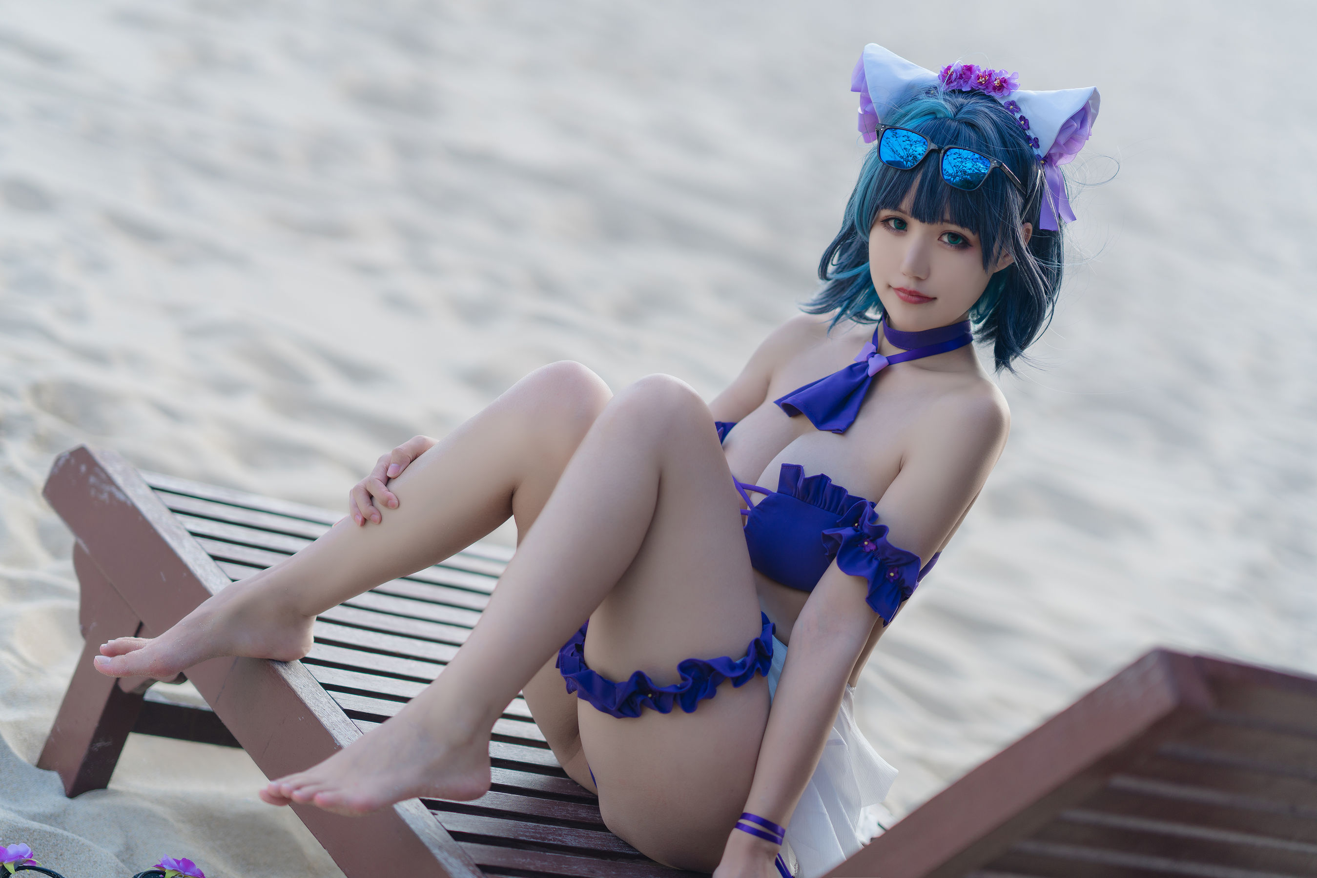 动漫博主小仓千代w – 柴郡泳装 Cosplay-第9张