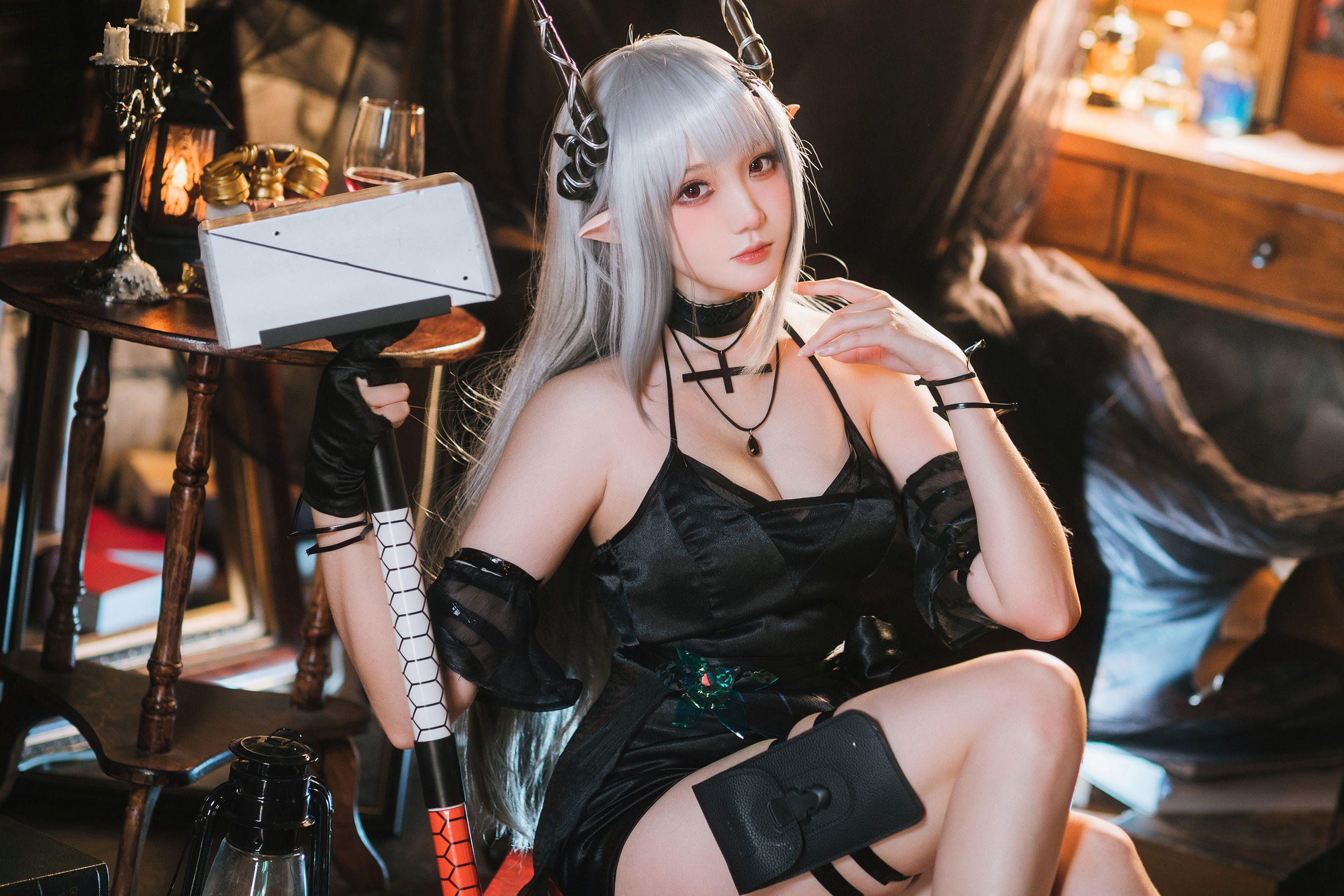 Coser瓜希酱福利 – 明日方舟 泥岩音律联觉 零号特工 Cosplay-第4张