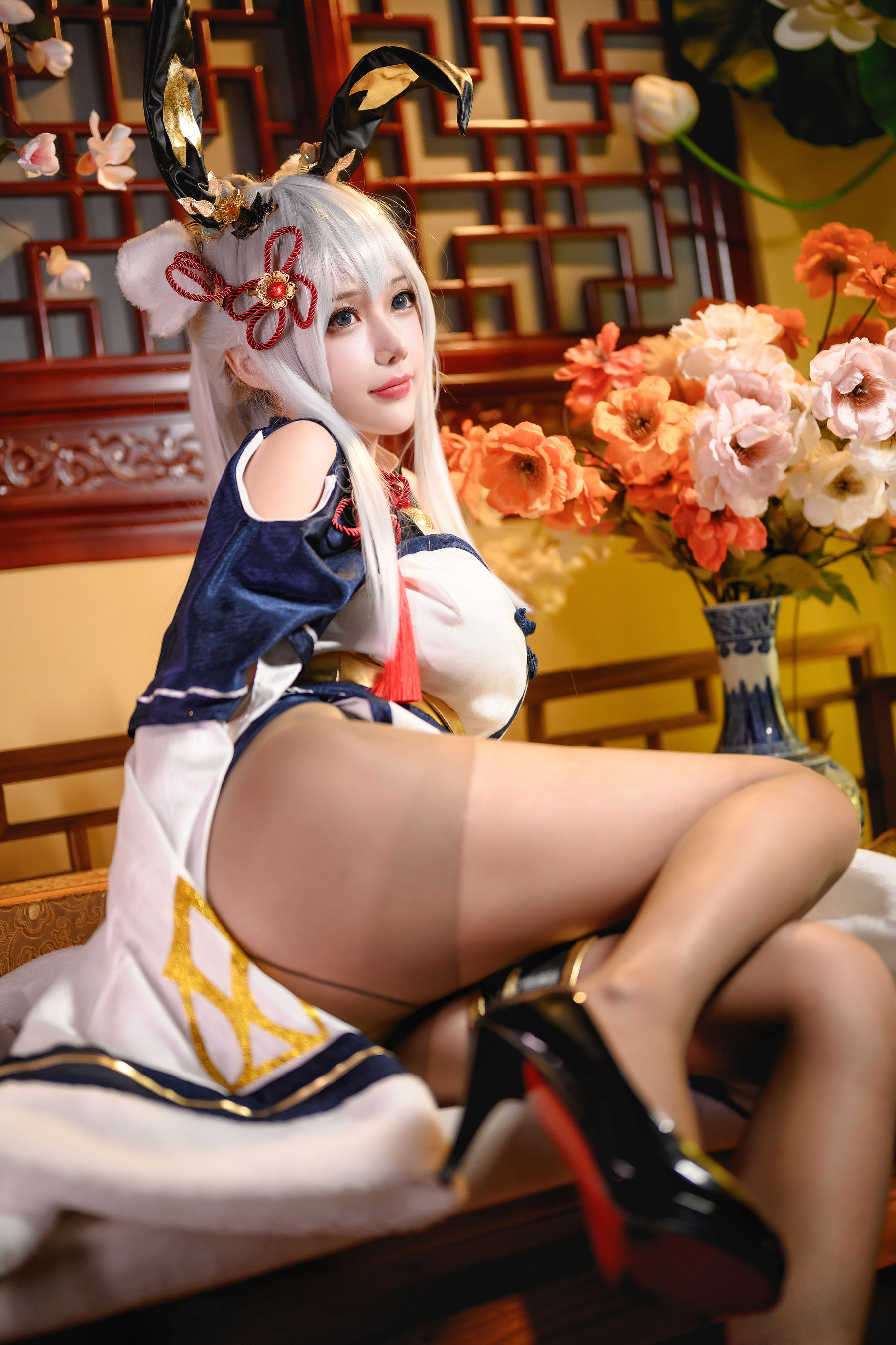 凛子酱 – 旗袍兔兔 Cosplay-第2张