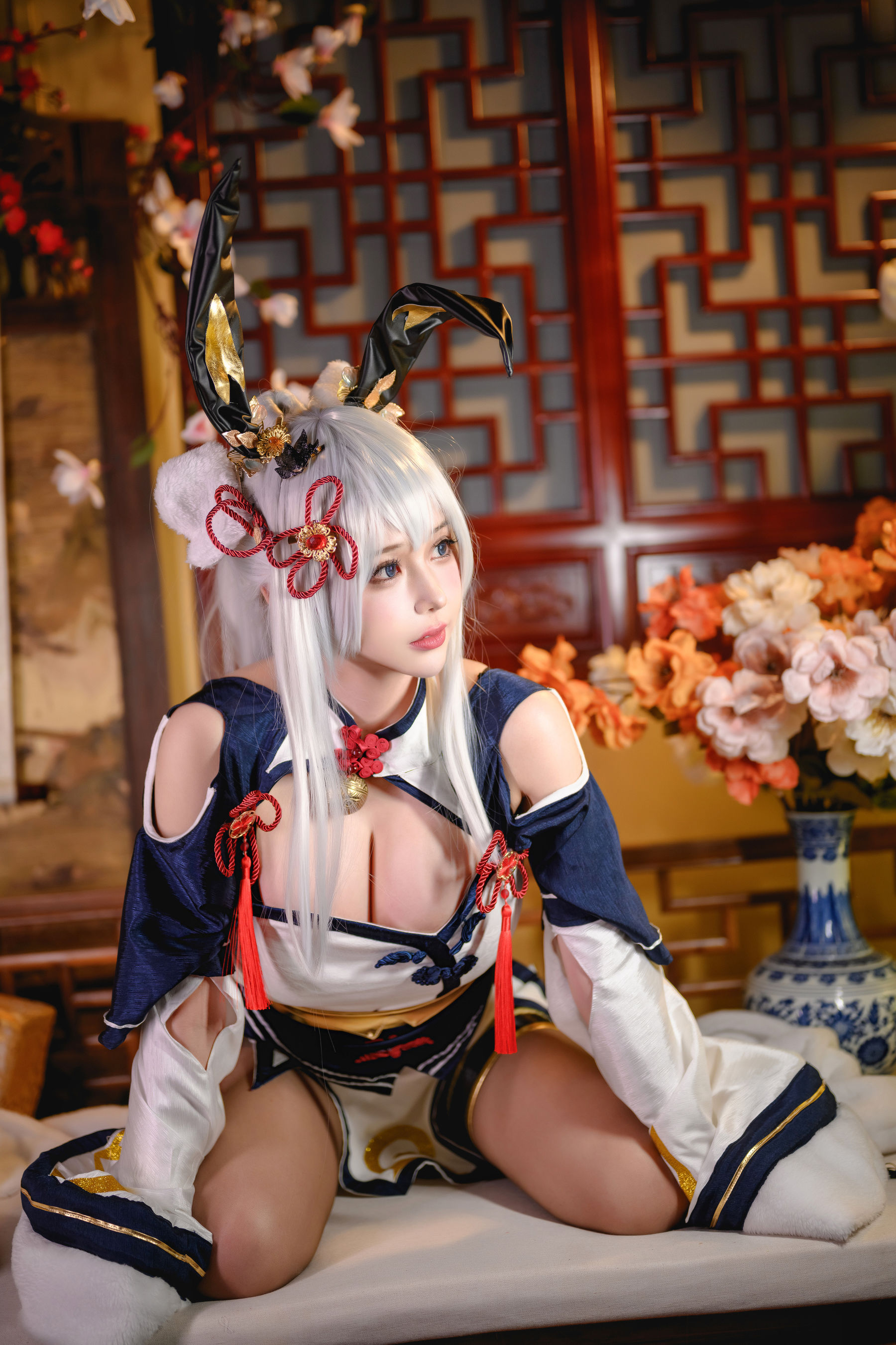 凛子酱 – 旗袍兔兔 Cosplay-第4张