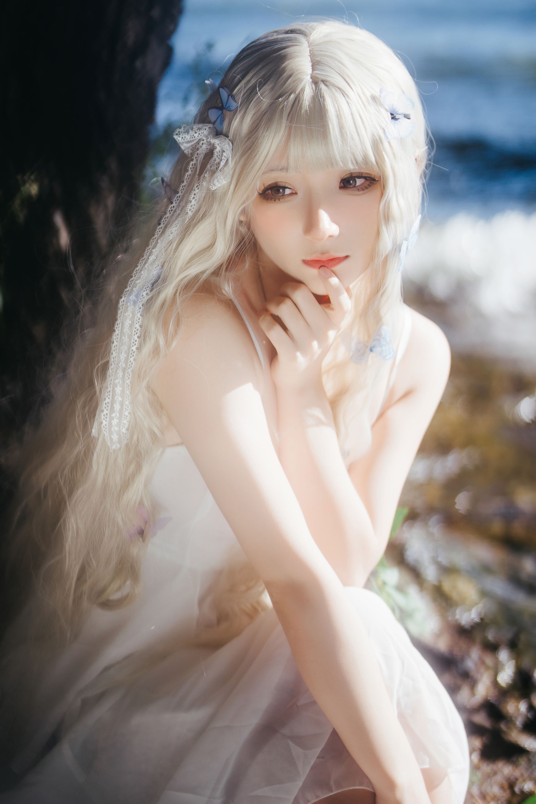 是三不是世w – 湖边白裙 Cosplay-第15张