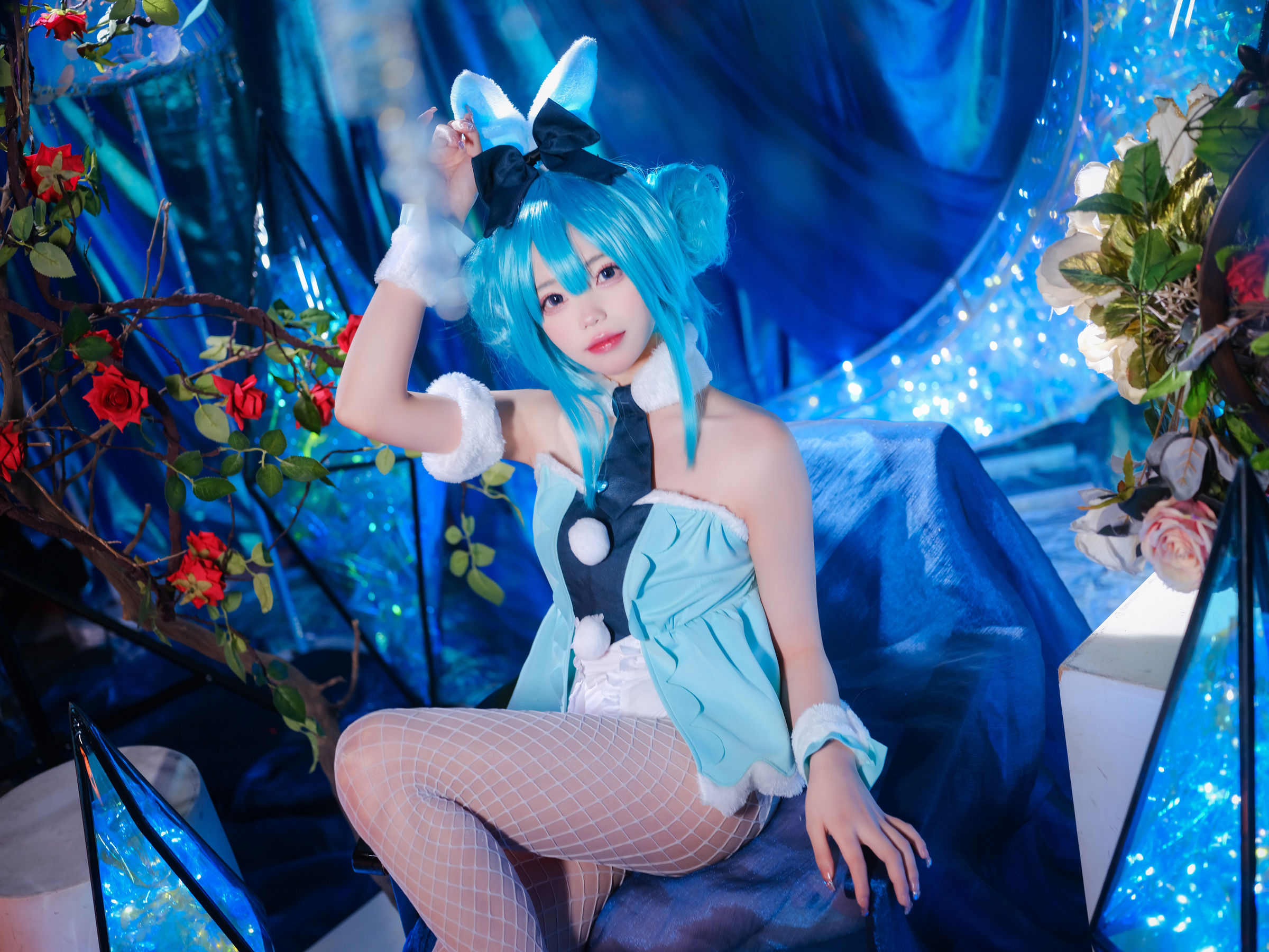 咬一口兔娘 – MIKU初音未来兔女郎 Cosplay-第12张