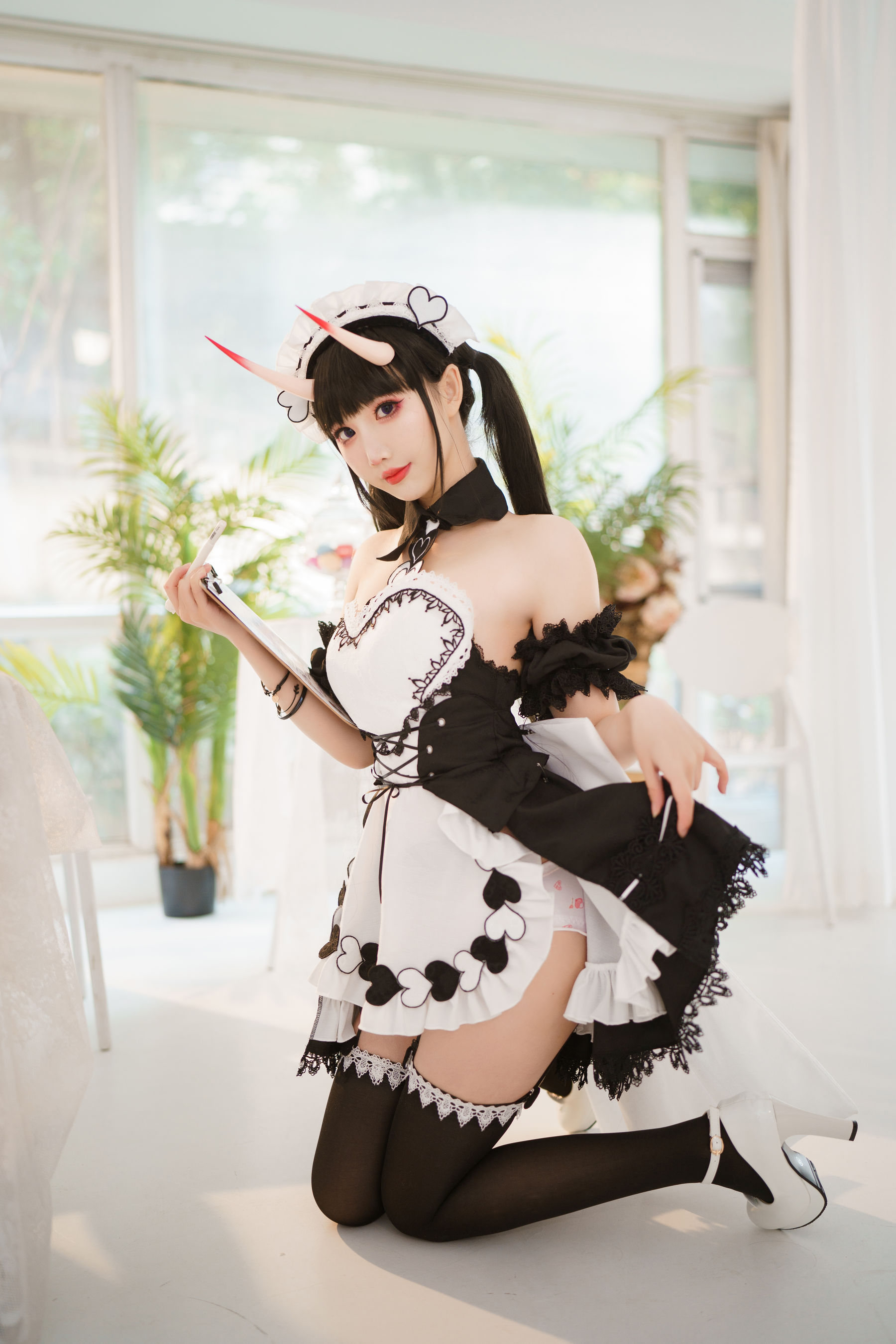 可爱人气Coser面饼仙儿 能代女仆 Cosplay-第27张