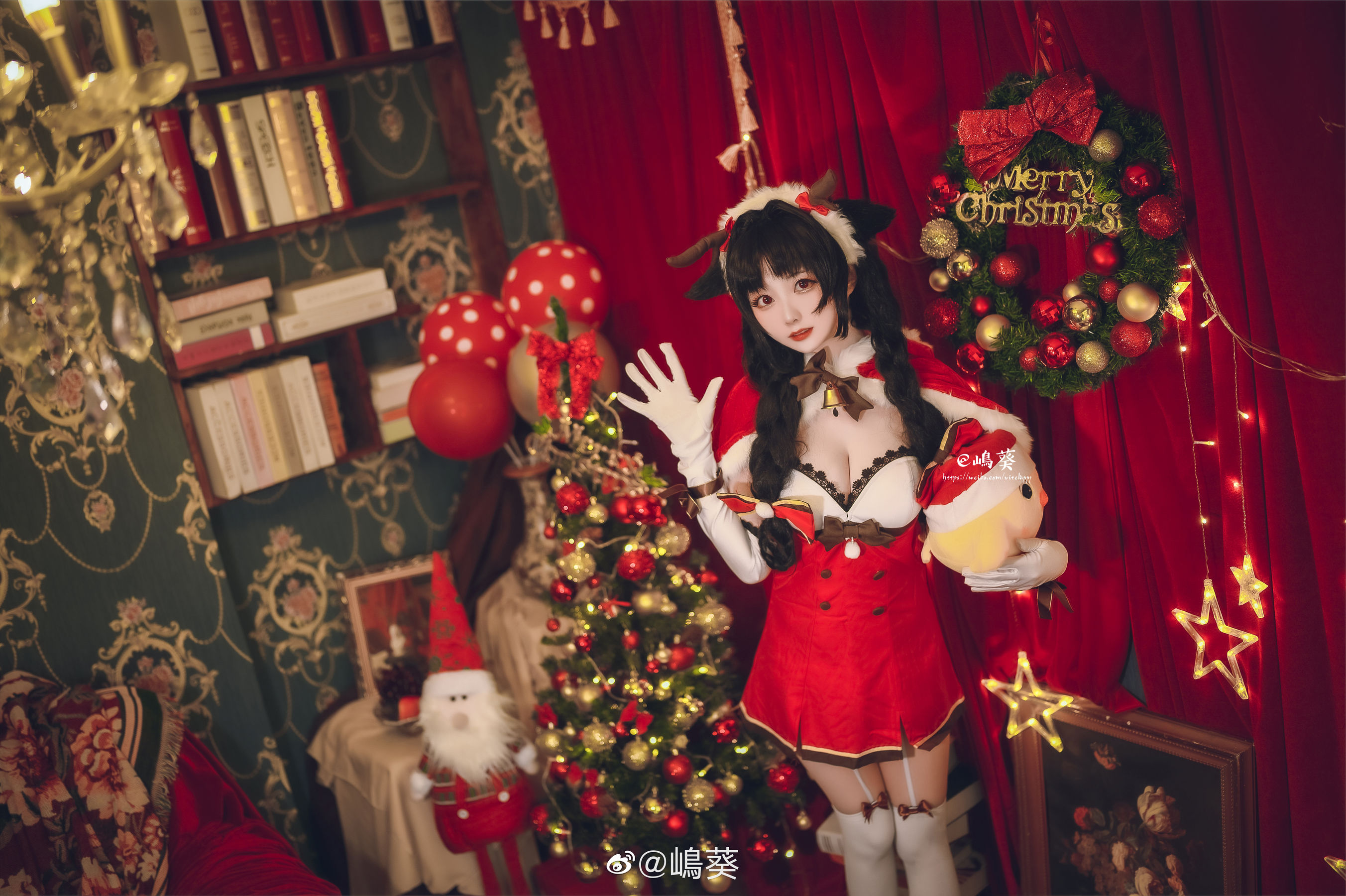 微博美女嶋葵 碧蓝航线 大潮 驯鹿与圣诞礼物 Cosplay-第4张