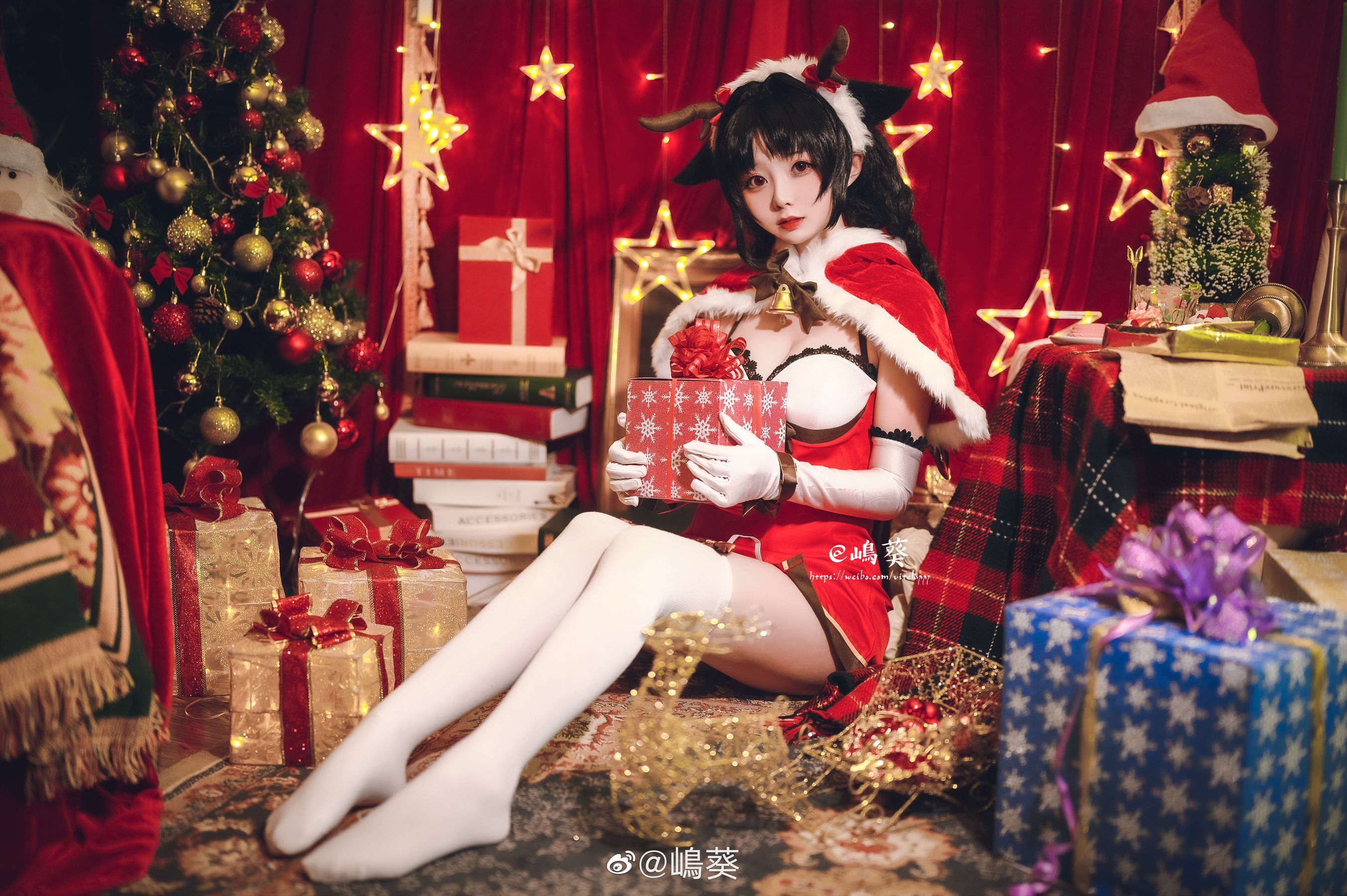 微博美女嶋葵 碧蓝航线 大潮 驯鹿与圣诞礼物 Cosplay-第5张