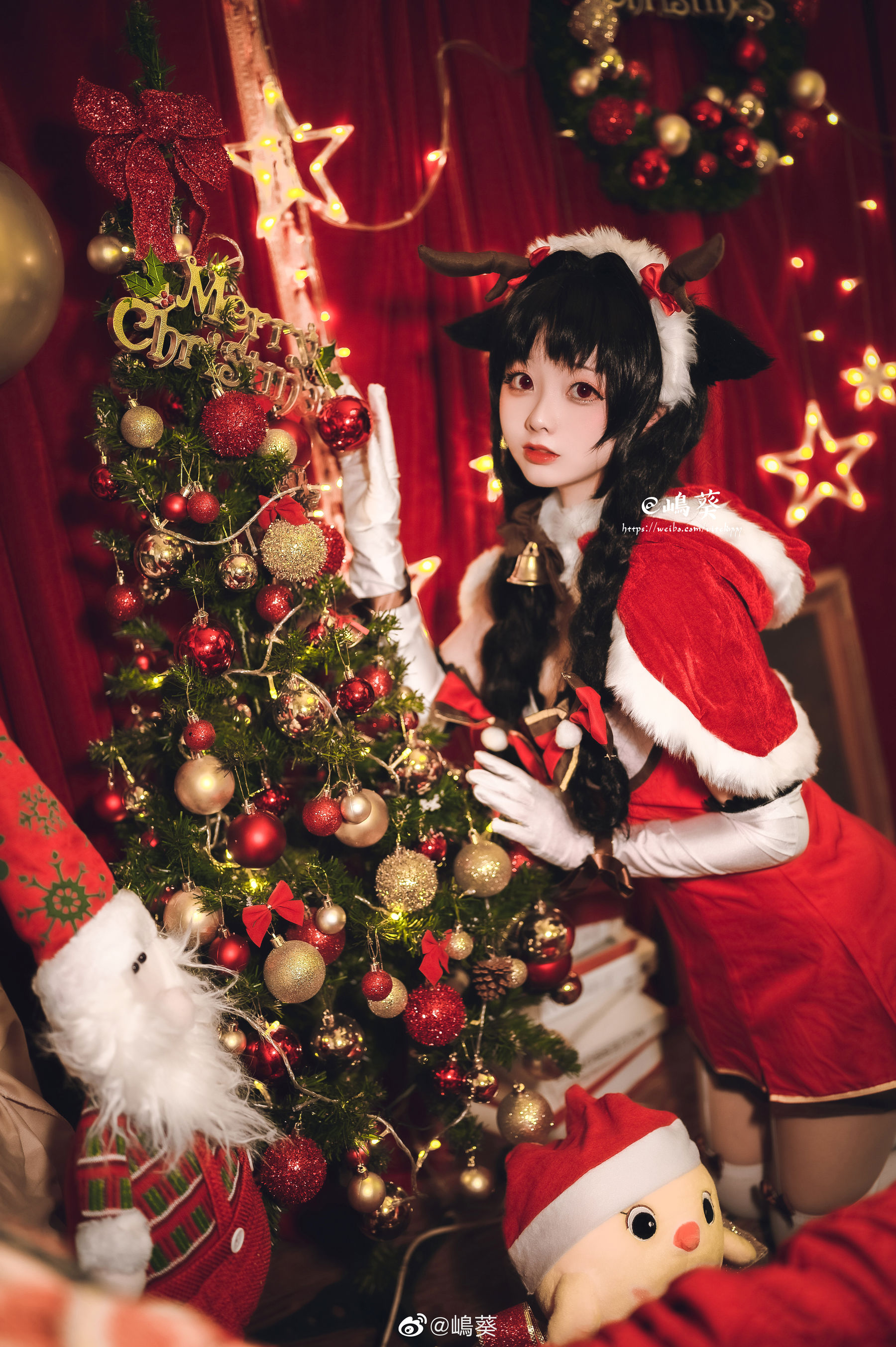 微博美女嶋葵 碧蓝航线 大潮 驯鹿与圣诞礼物 Cosplay-第12张
