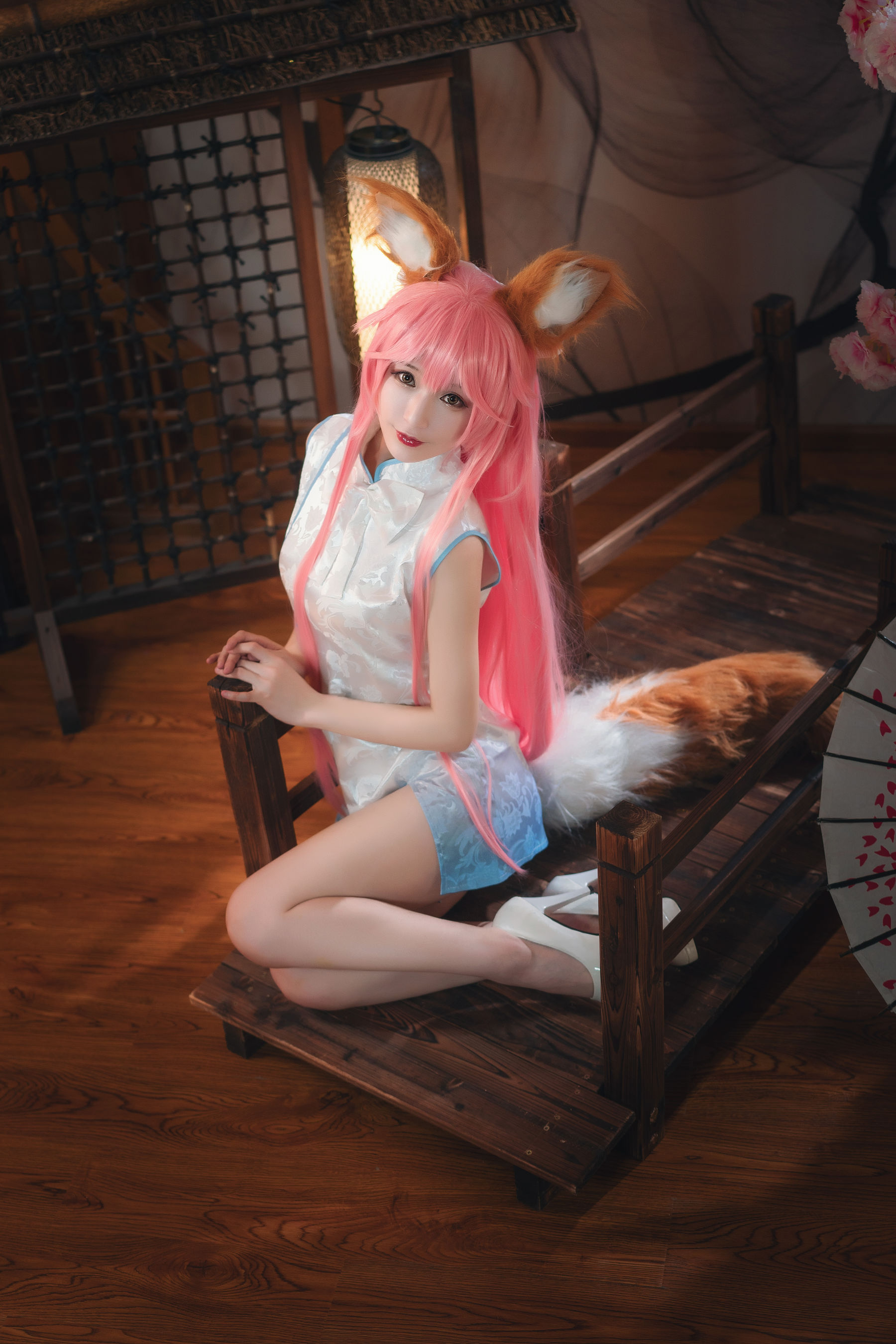 [Cosplay写真] 动漫博主铁板烧鬼舞w – 玉藻前 旗袍 Cosplay-第6张