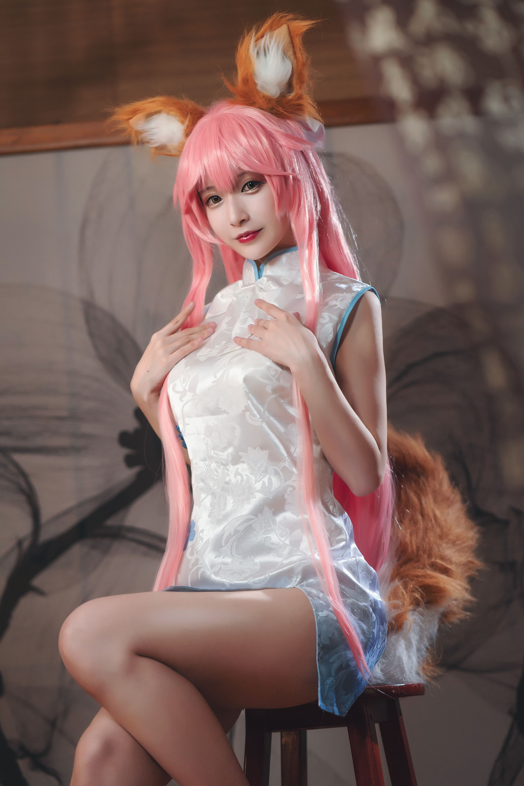 [Cosplay写真] 动漫博主铁板烧鬼舞w – 玉藻前 旗袍 Cosplay-第20张