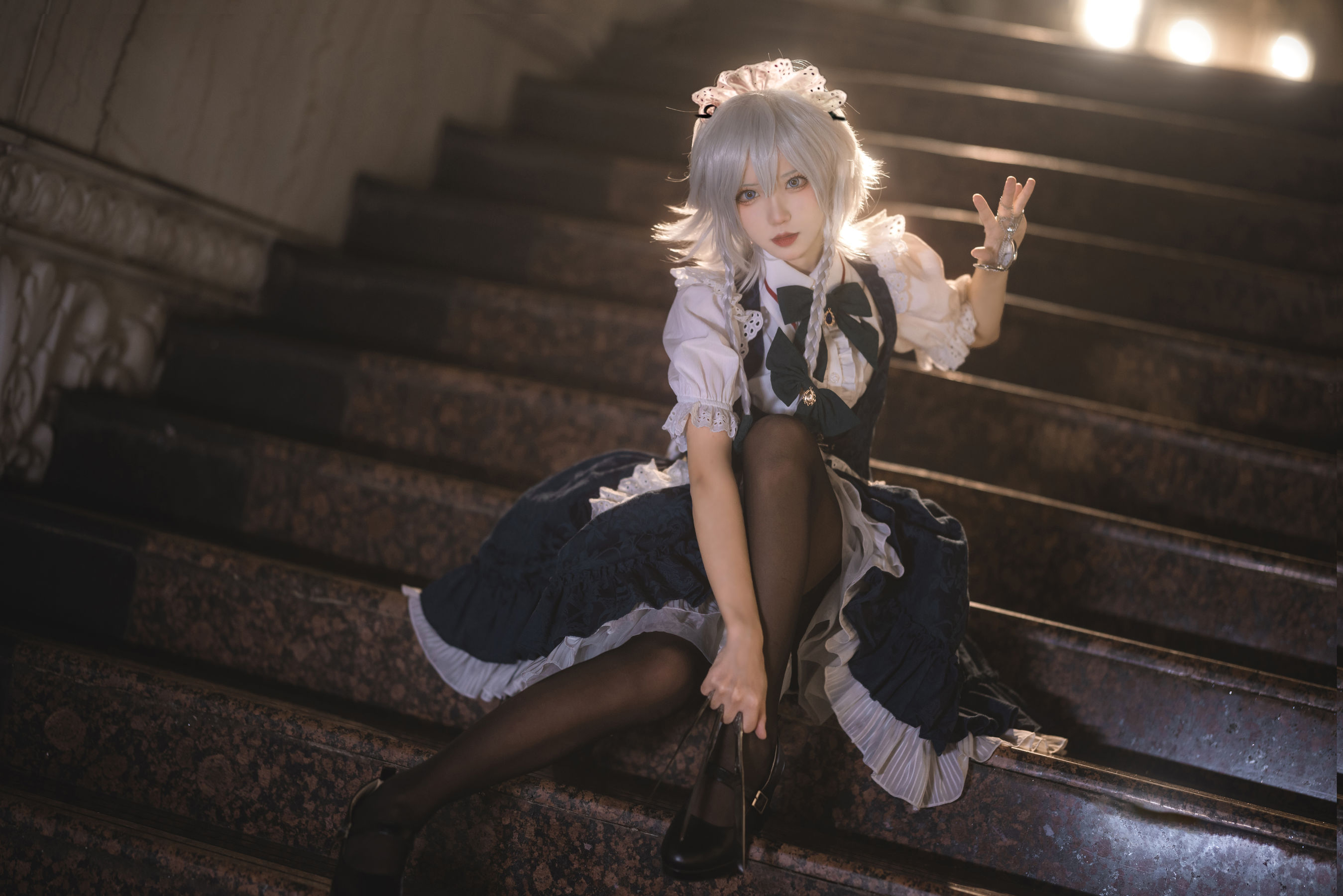 花柒Hana – 星雨咲夜女仆 Cosplay-第2张