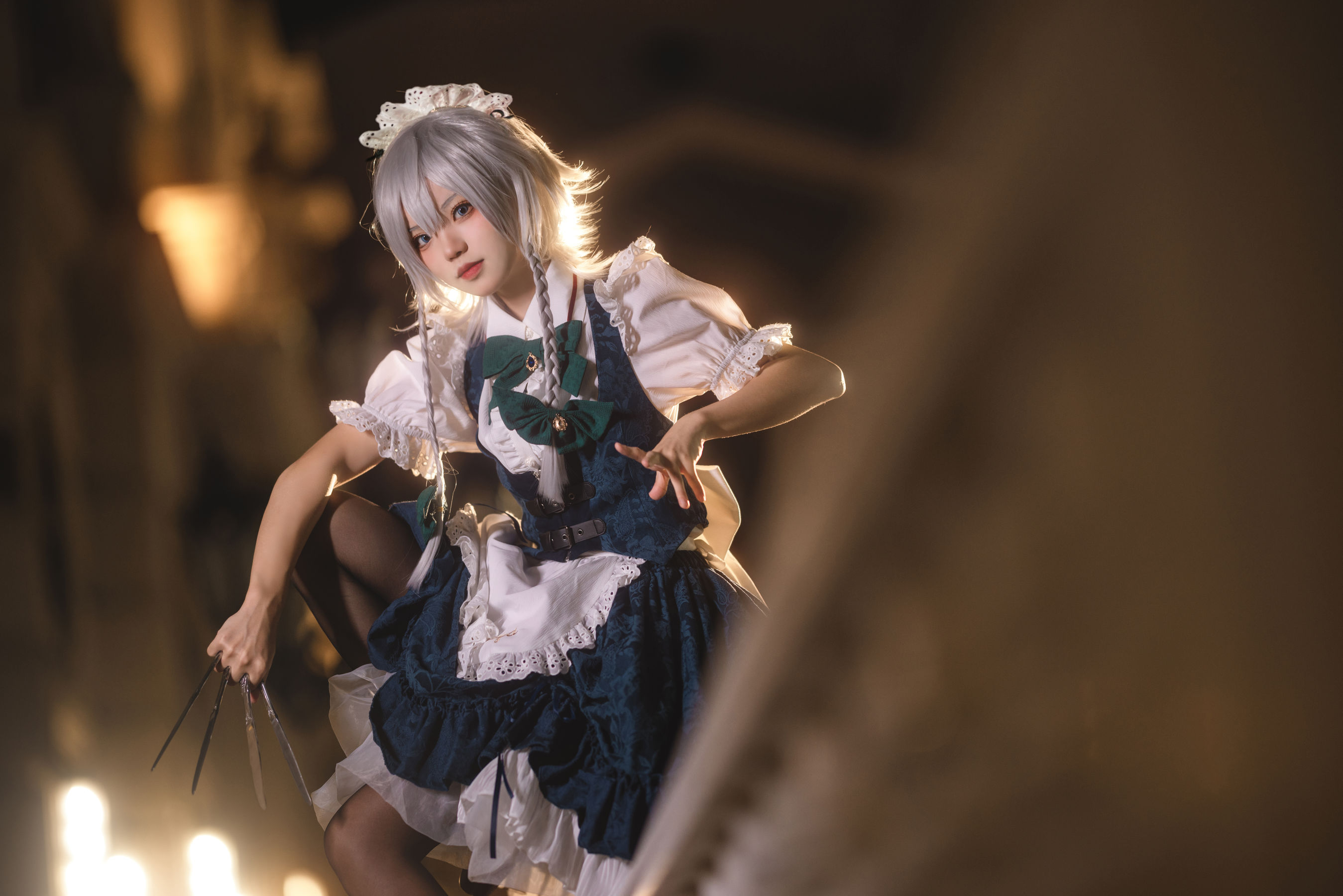 花柒Hana – 星雨咲夜女仆 Cosplay-第5张