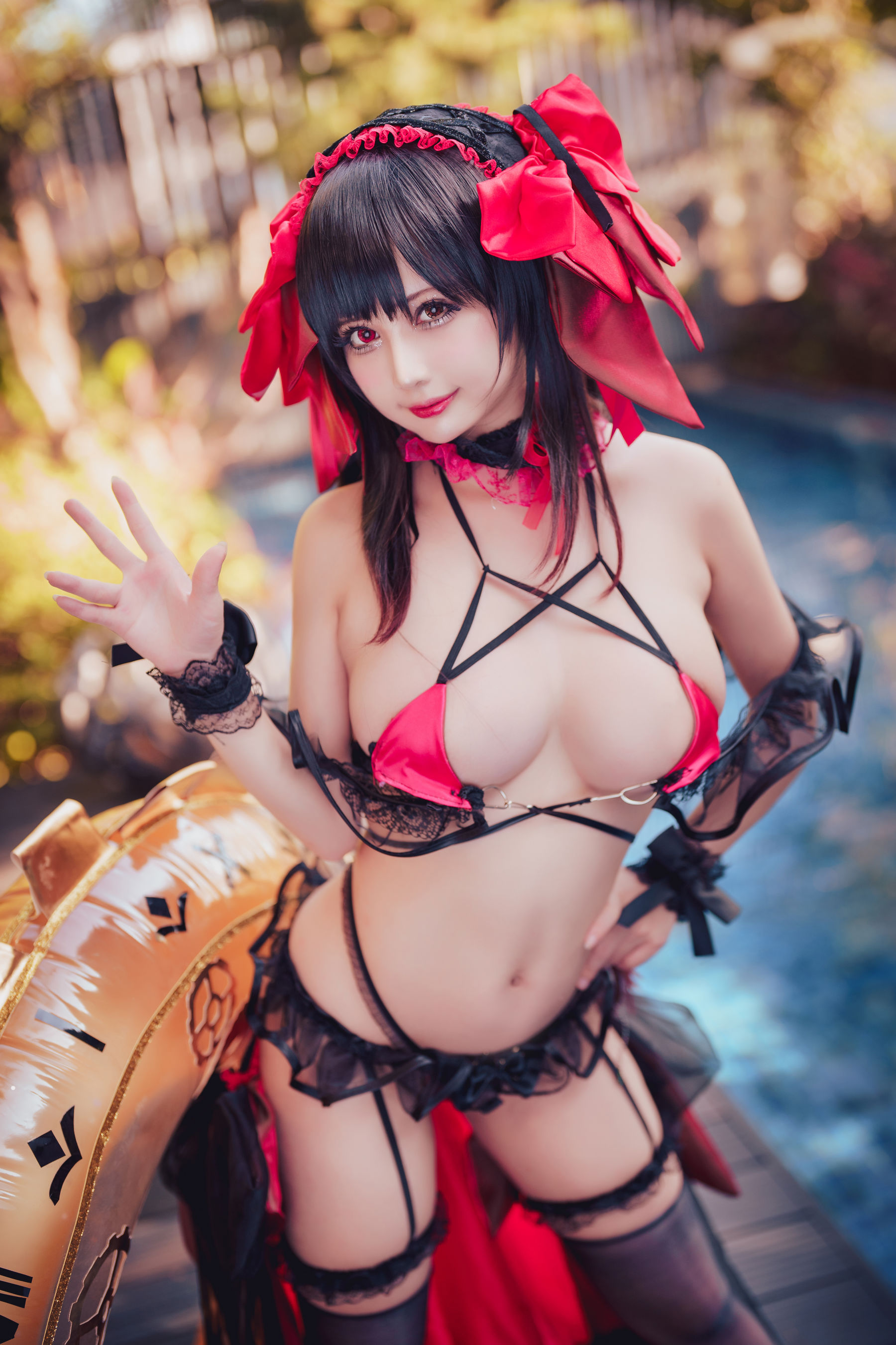 沖田凜花Rinka – Kurumi Tokisaki Swimsuit Cosplay-第27张