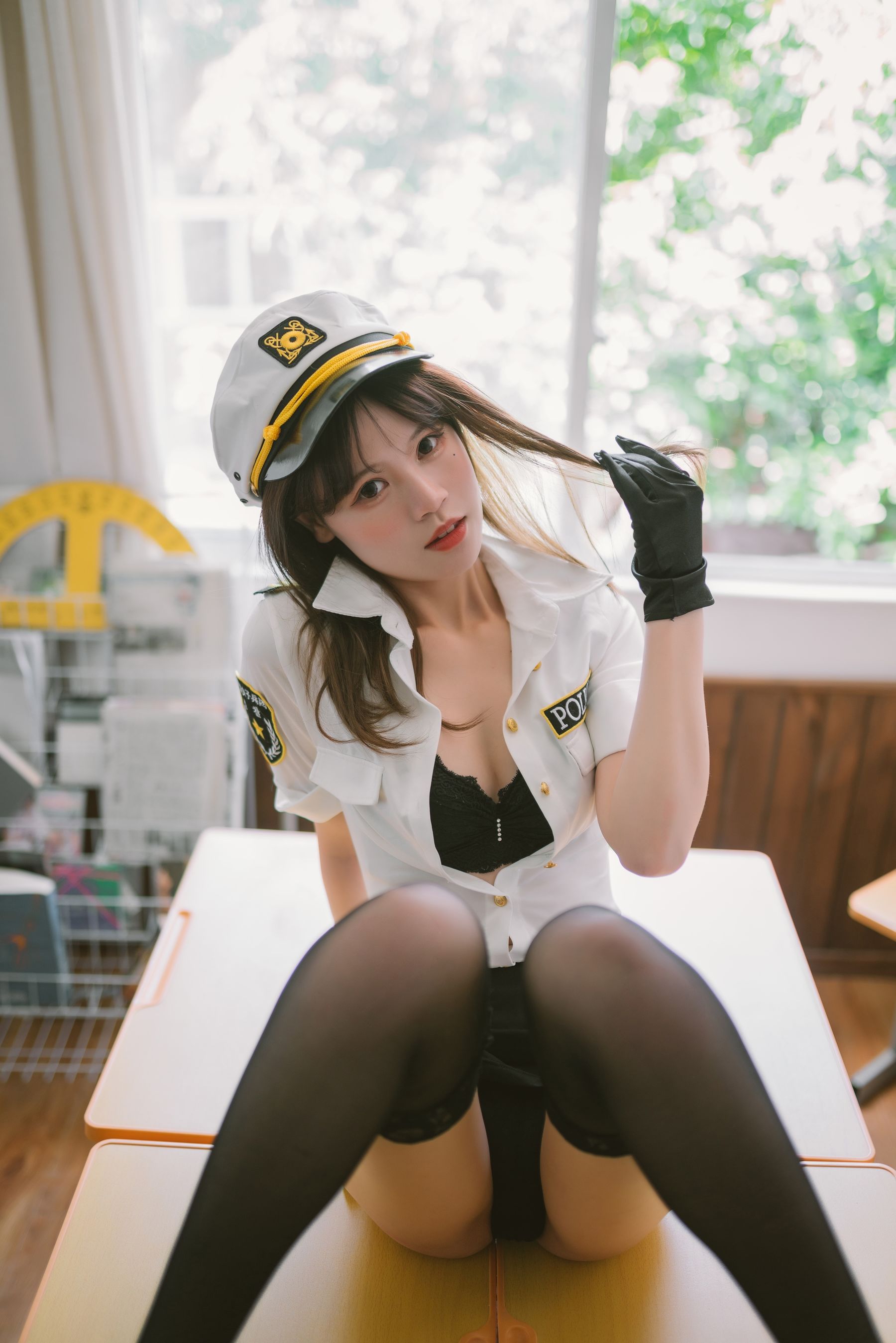 星黛鹿鹿(千反田鹿鹿) – 日常女警 Cosplay-第1张