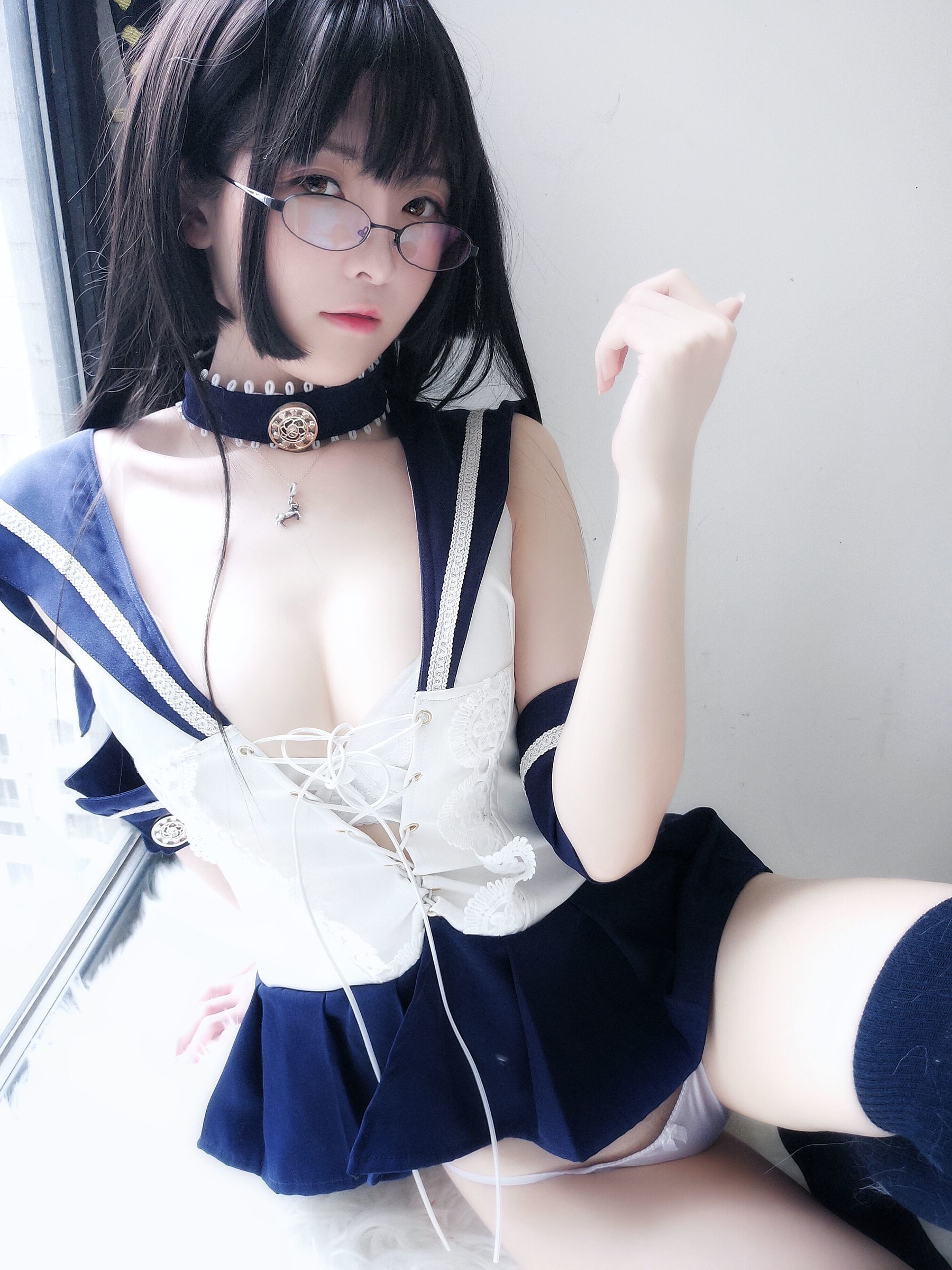 [萝莉COS] 一小央泽 – 武士刀与水手服 Cosplay-第2张