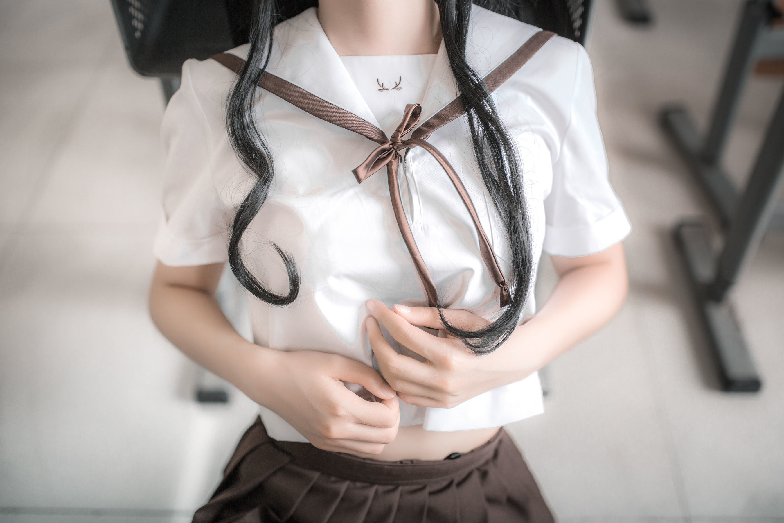 疯猫ss 教室JK学妹的性感 Cosplay-第1张