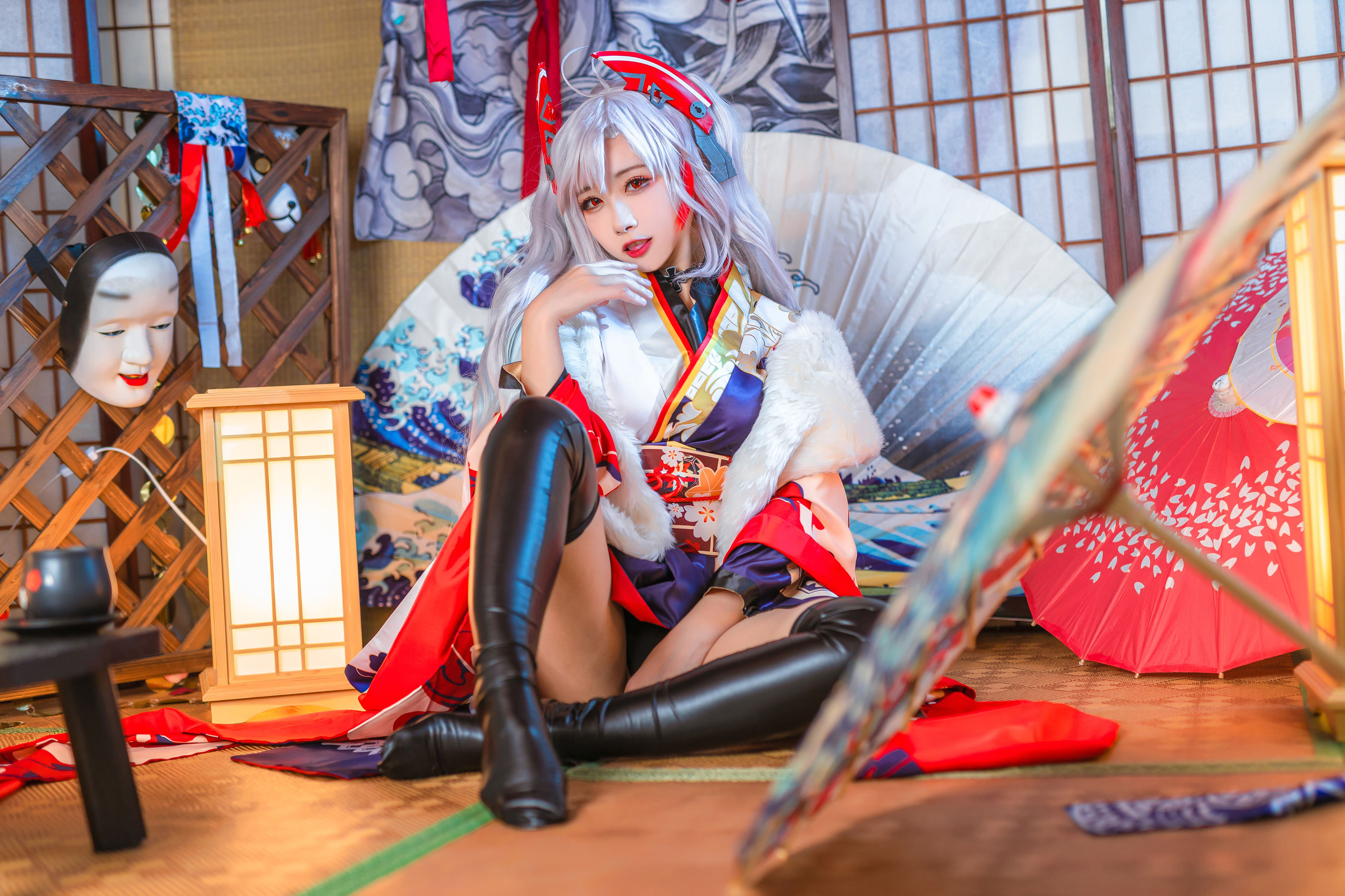 微博妹子Momoko葵葵 – 欧根之和服 Cosplay-第17张