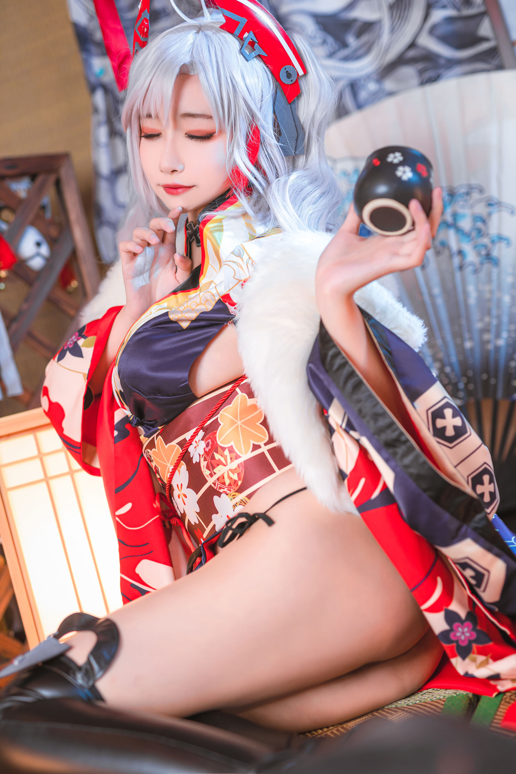 微博妹子Momoko葵葵 – 欧根之和服 Cosplay-第18张