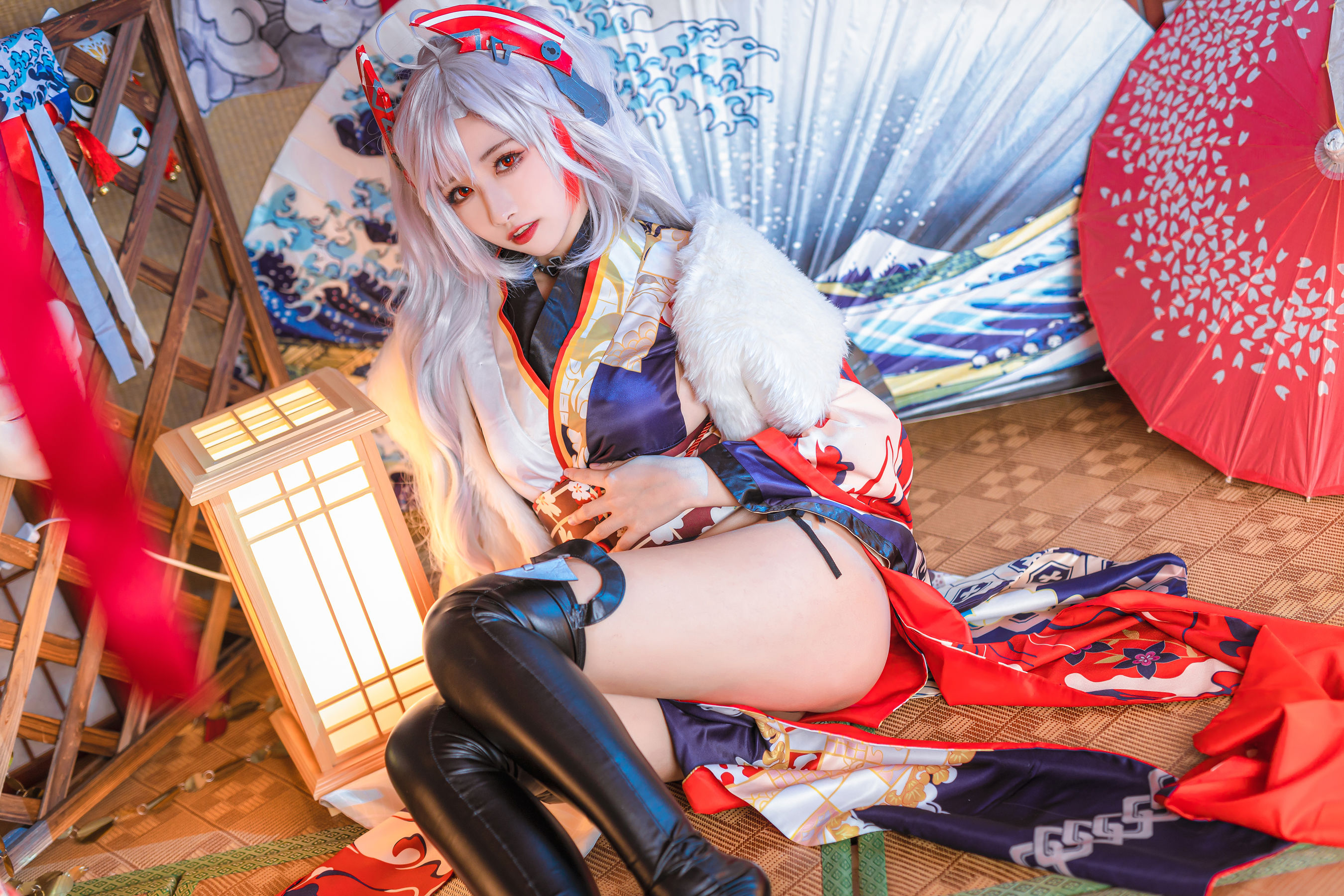 微博妹子Momoko葵葵 – 欧根之和服 Cosplay-第19张