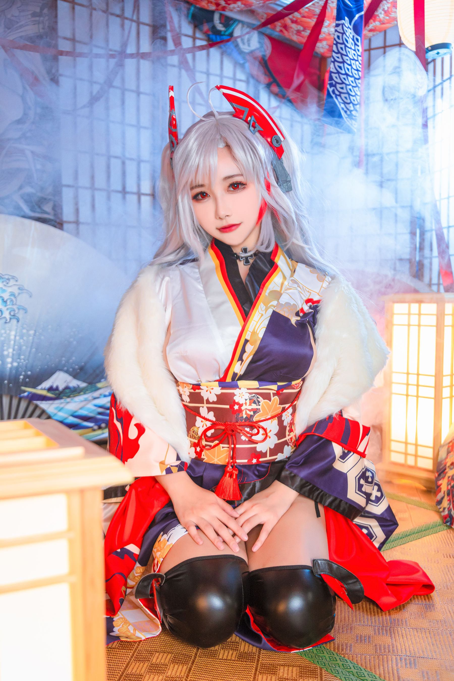微博妹子Momoko葵葵 – 欧根之和服 Cosplay-第20张