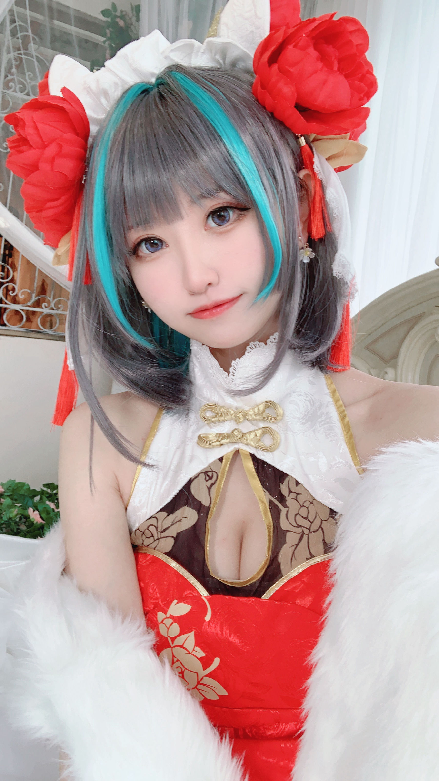 千阳(ちよ) – 柴郡旗袍cos Cosplay-第1张