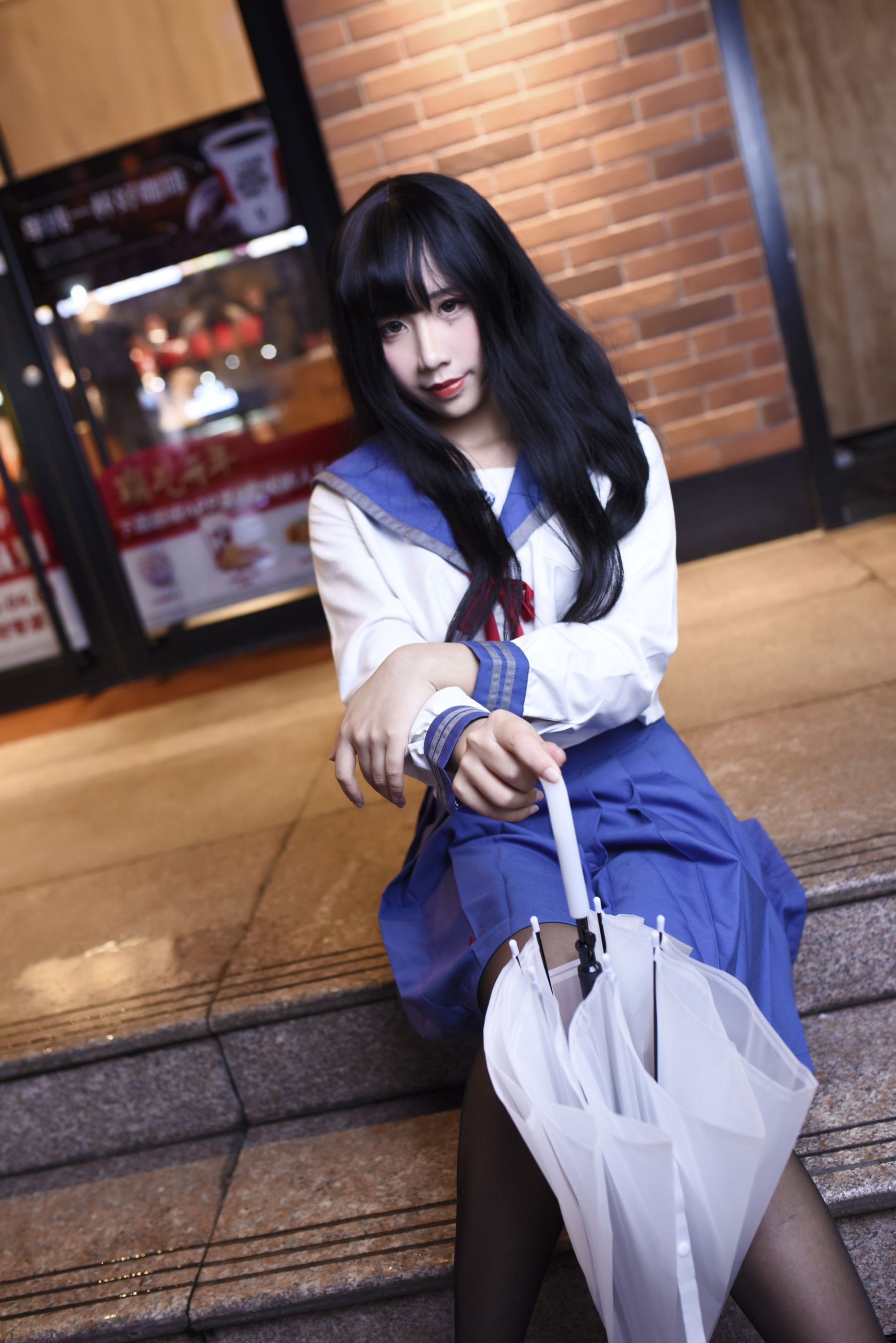 动漫博主九曲Jean JK制服 Cosplay-第2张