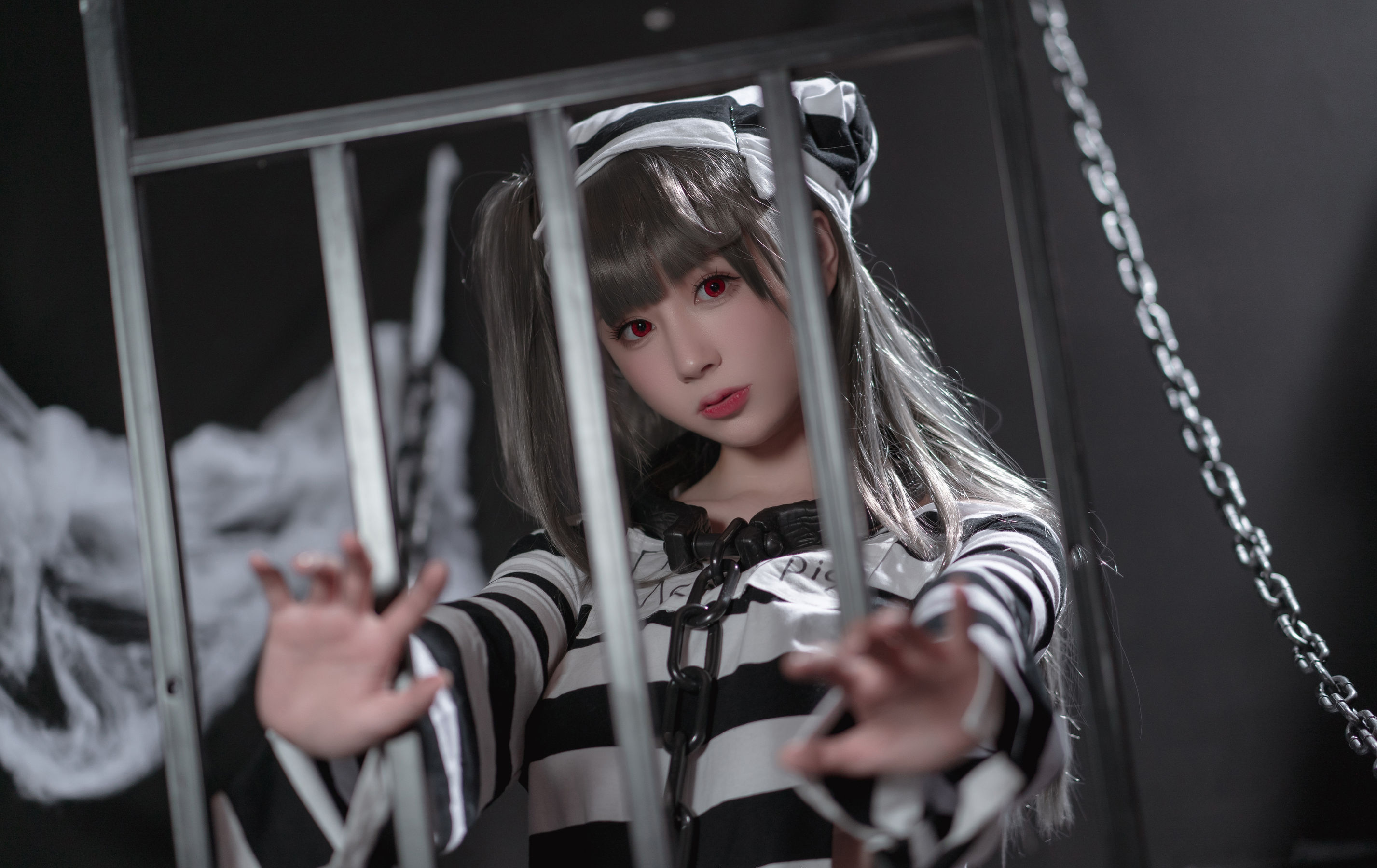 萌妹子南鸽 – 水星纪念 囚牢与诱惑ver Cosplay-第6张