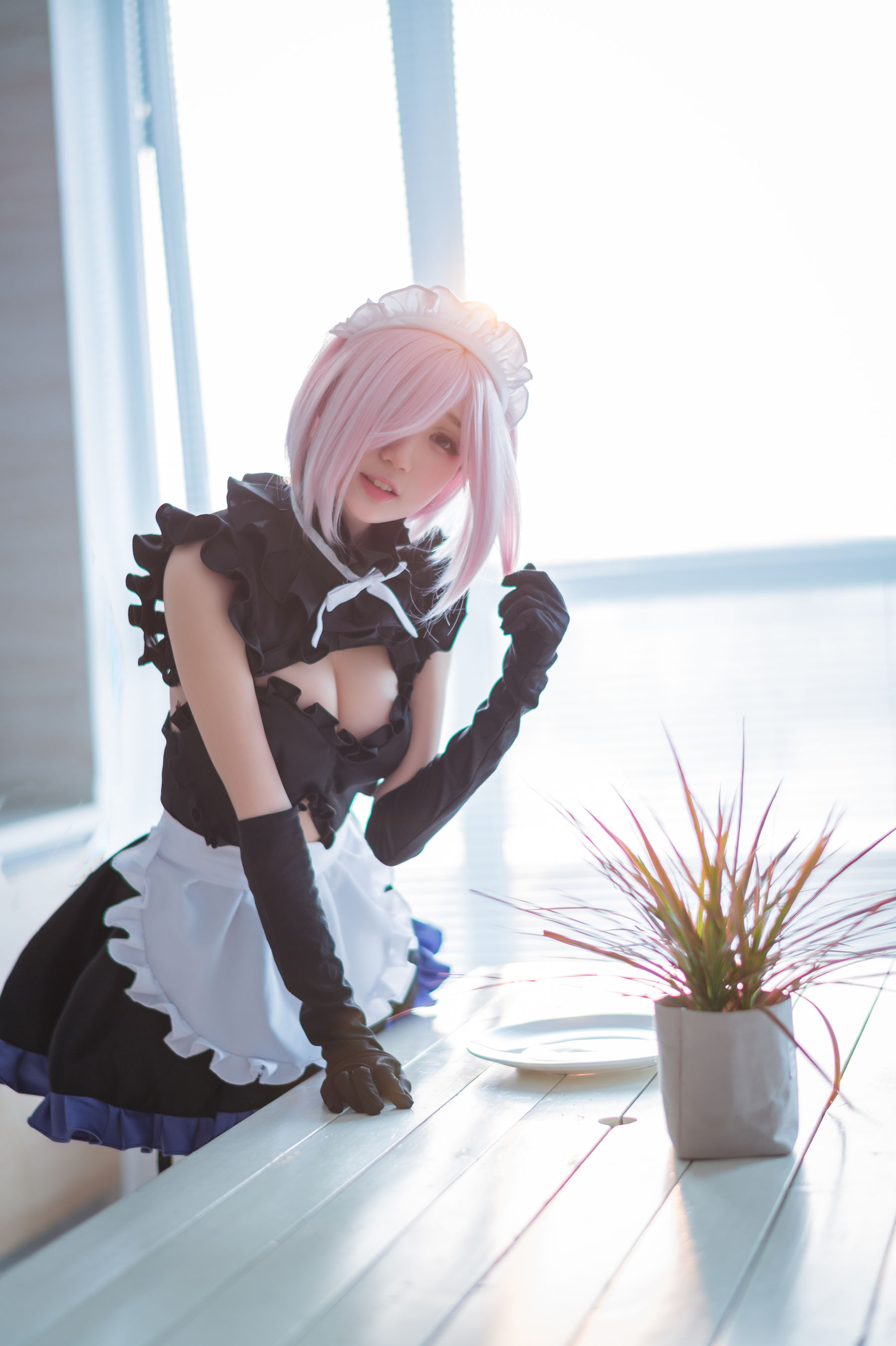 周叽是可爱兔兔 – 玛修 Cosplay-第1张