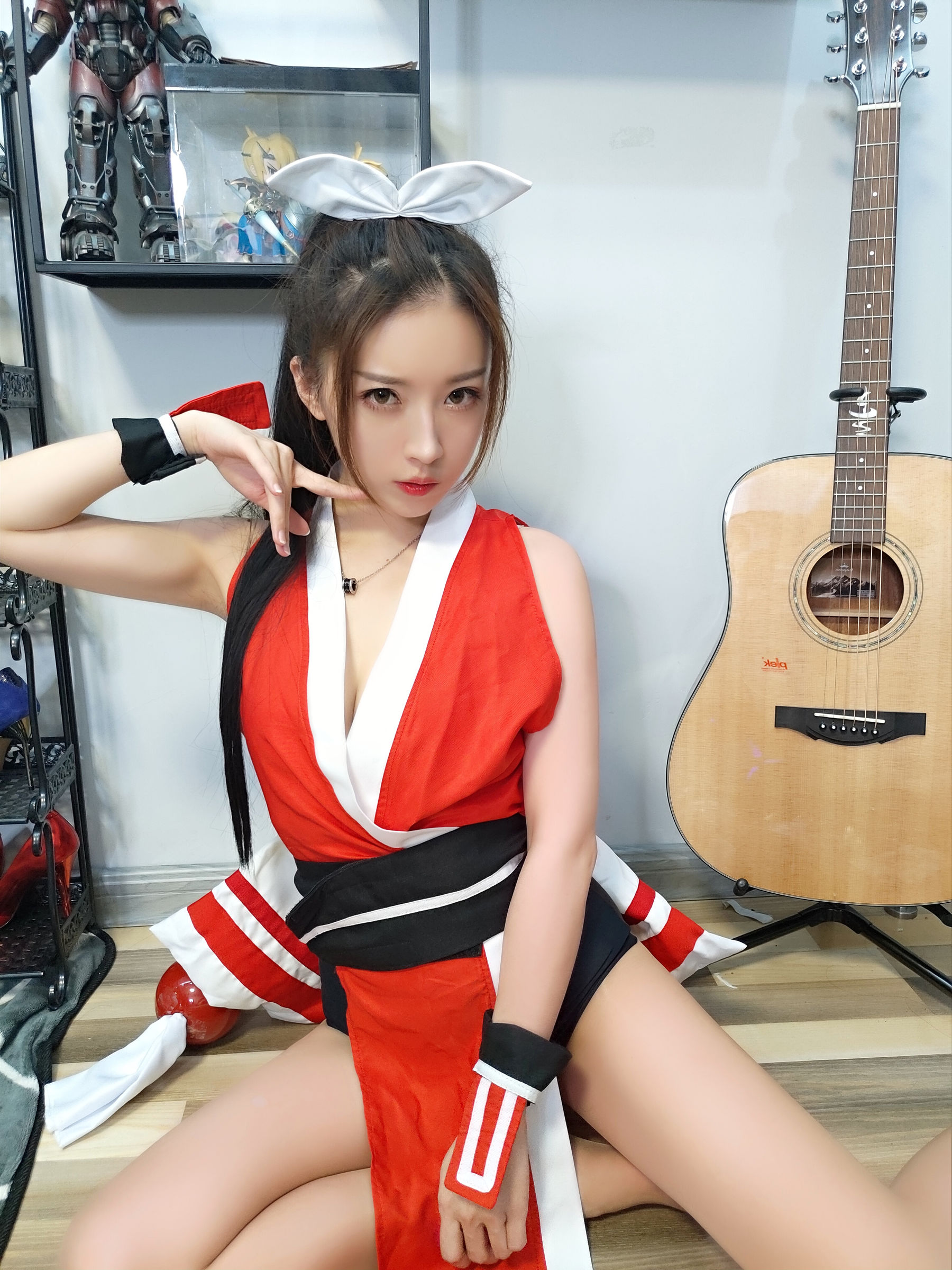 斗鱼主播小女巫露娜 – 不知火舞 Cosplay-第23张
