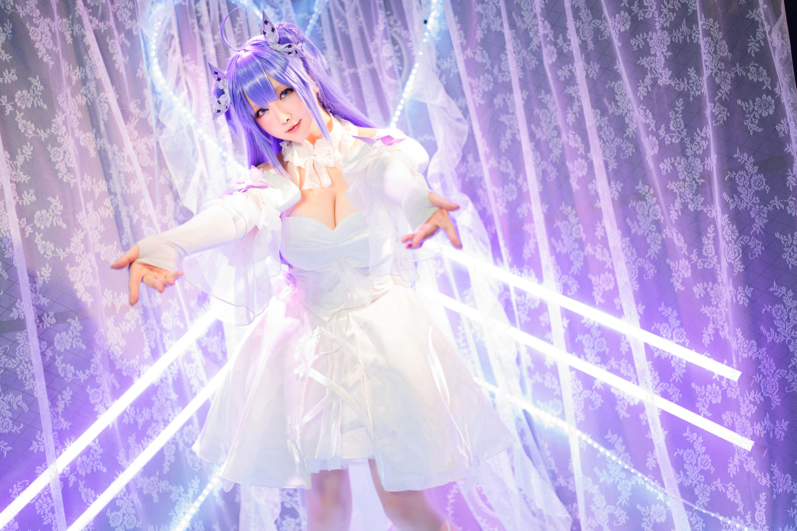 Coser小姐姐星之迟迟 – 纯白と漆黑《独角兽》 Cosplay-第2张