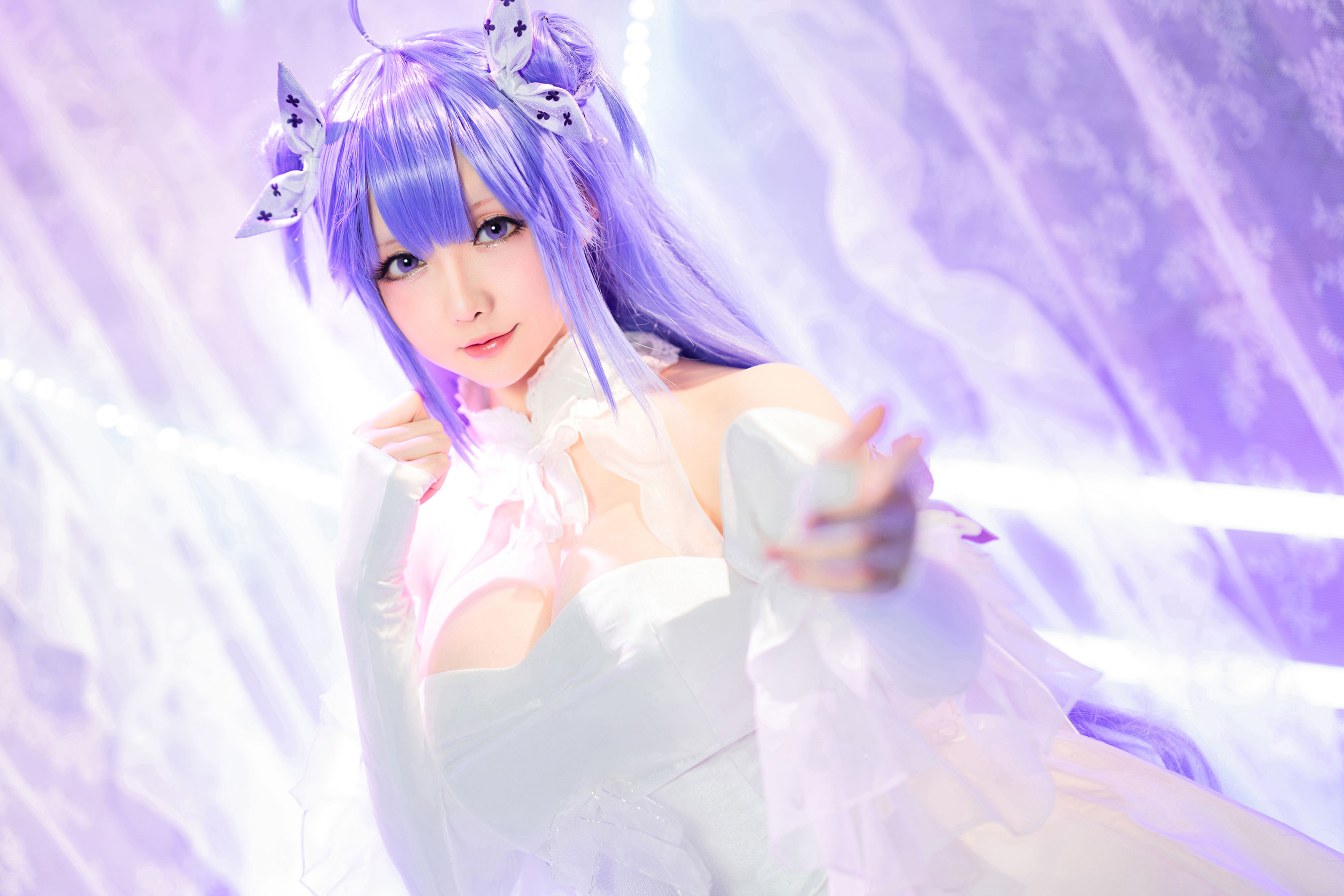 Coser小姐姐星之迟迟 – 纯白と漆黑《独角兽》 Cosplay-第6张