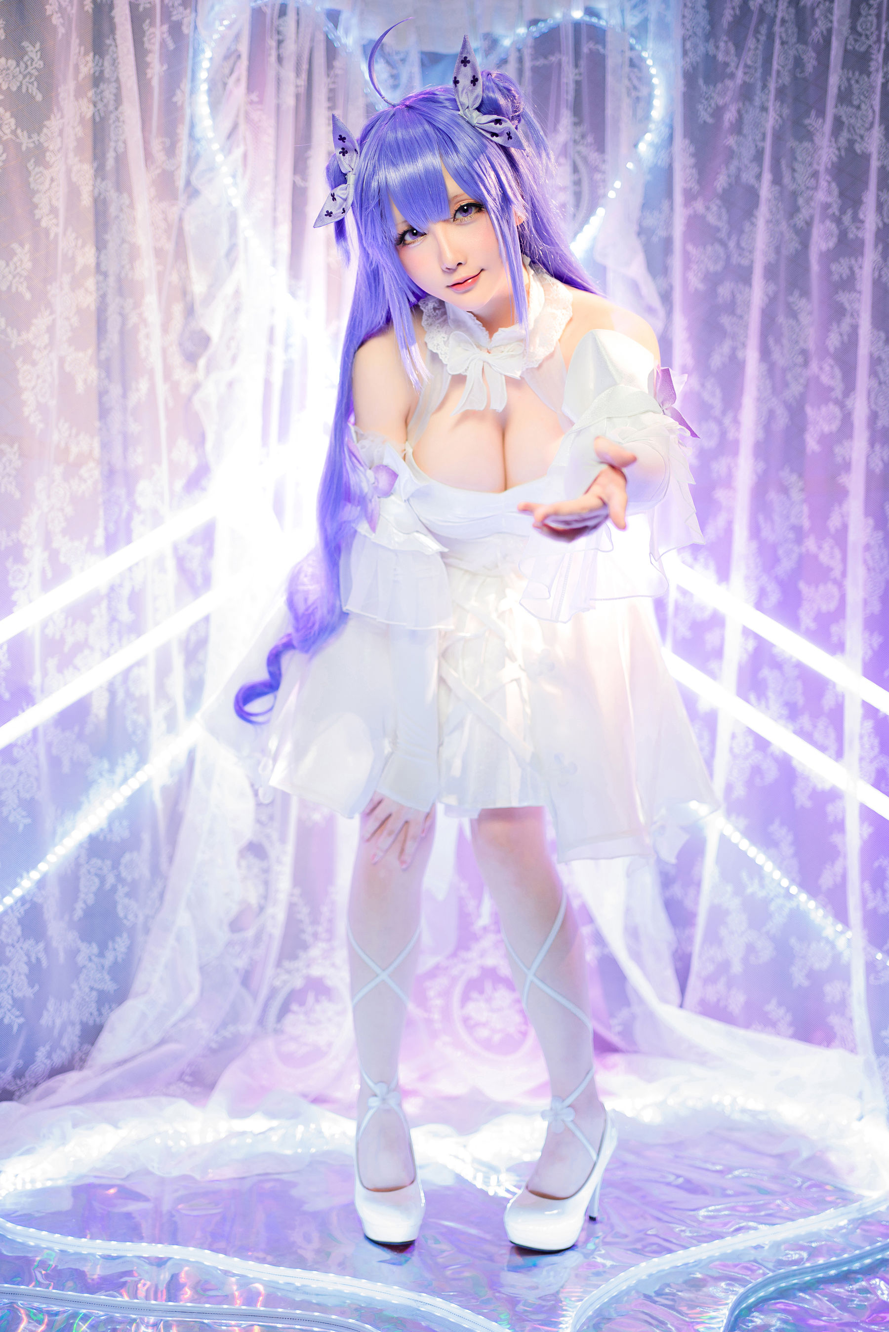 Coser小姐姐星之迟迟 – 纯白と漆黑《独角兽》 Cosplay-第8张