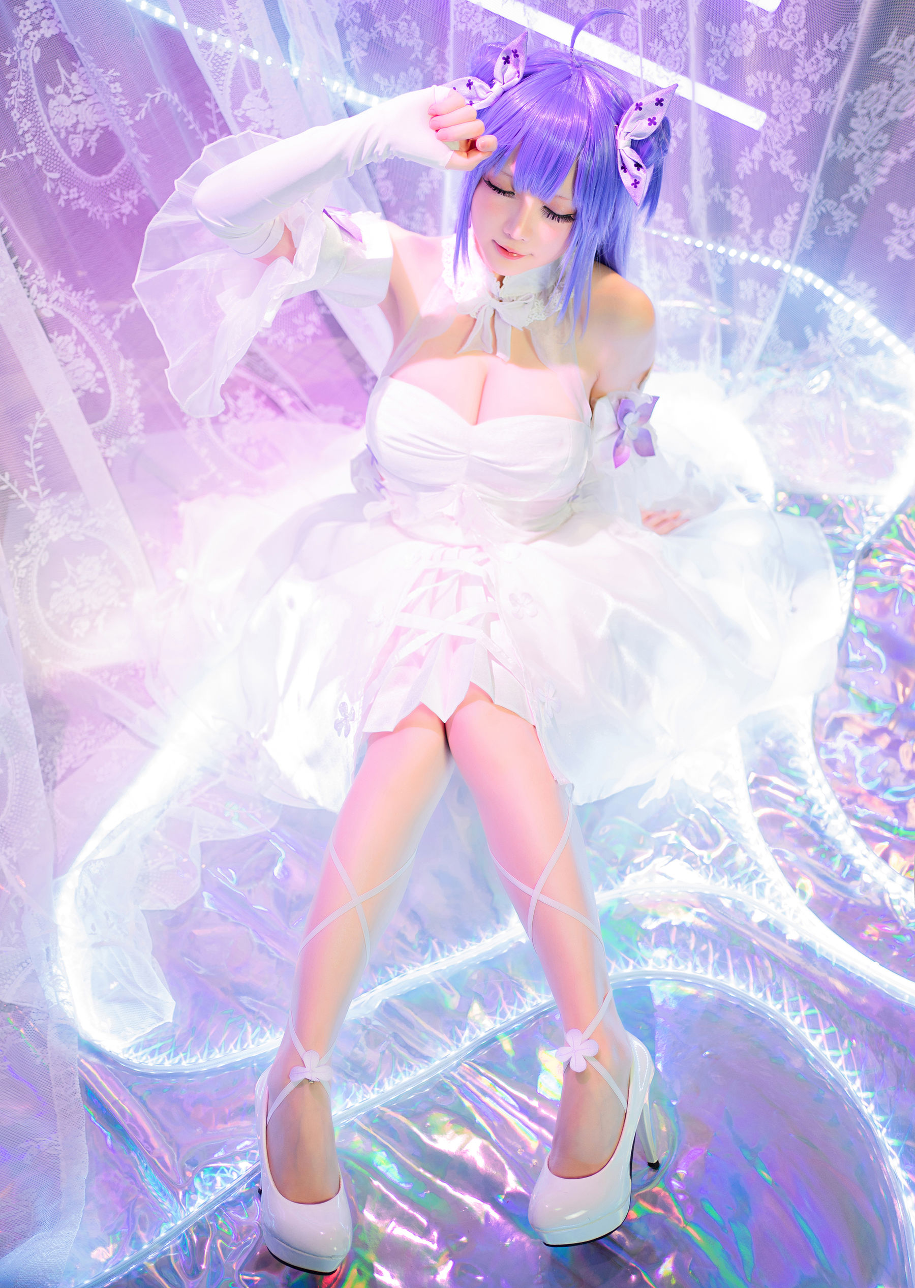 Coser小姐姐星之迟迟 – 纯白と漆黑《独角兽》 Cosplay-第9张