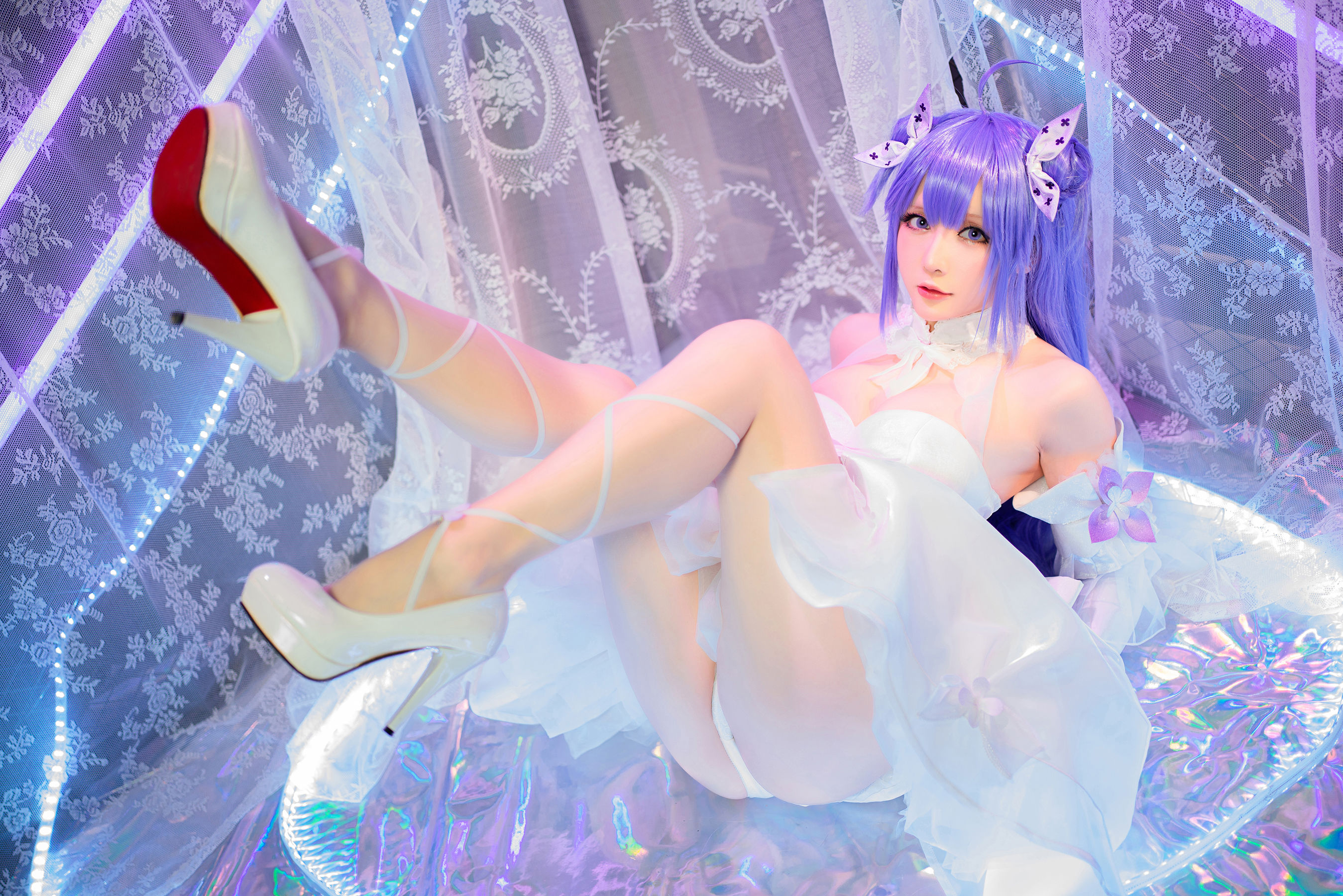 Coser小姐姐星之迟迟 – 纯白と漆黑《独角兽》 Cosplay-第18张