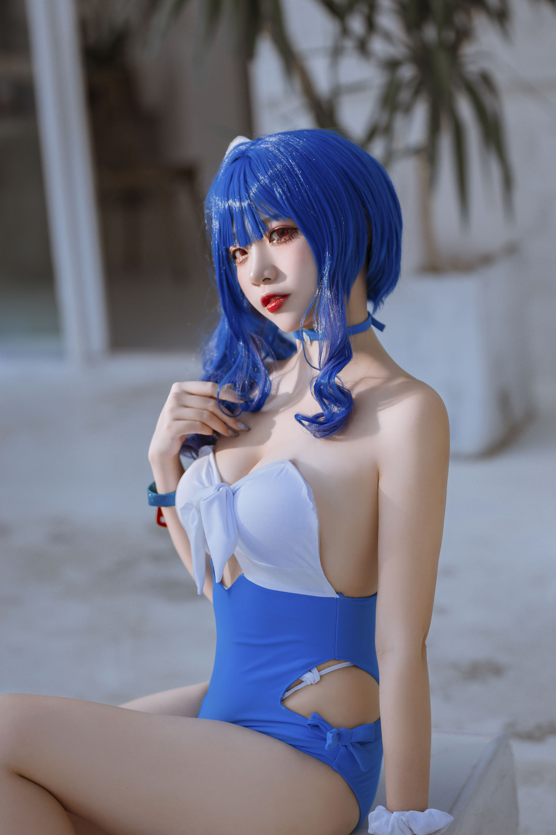 人气Coser二佐Nisa – 碧蓝 圣路易斯泳装 Cosplay-第1张